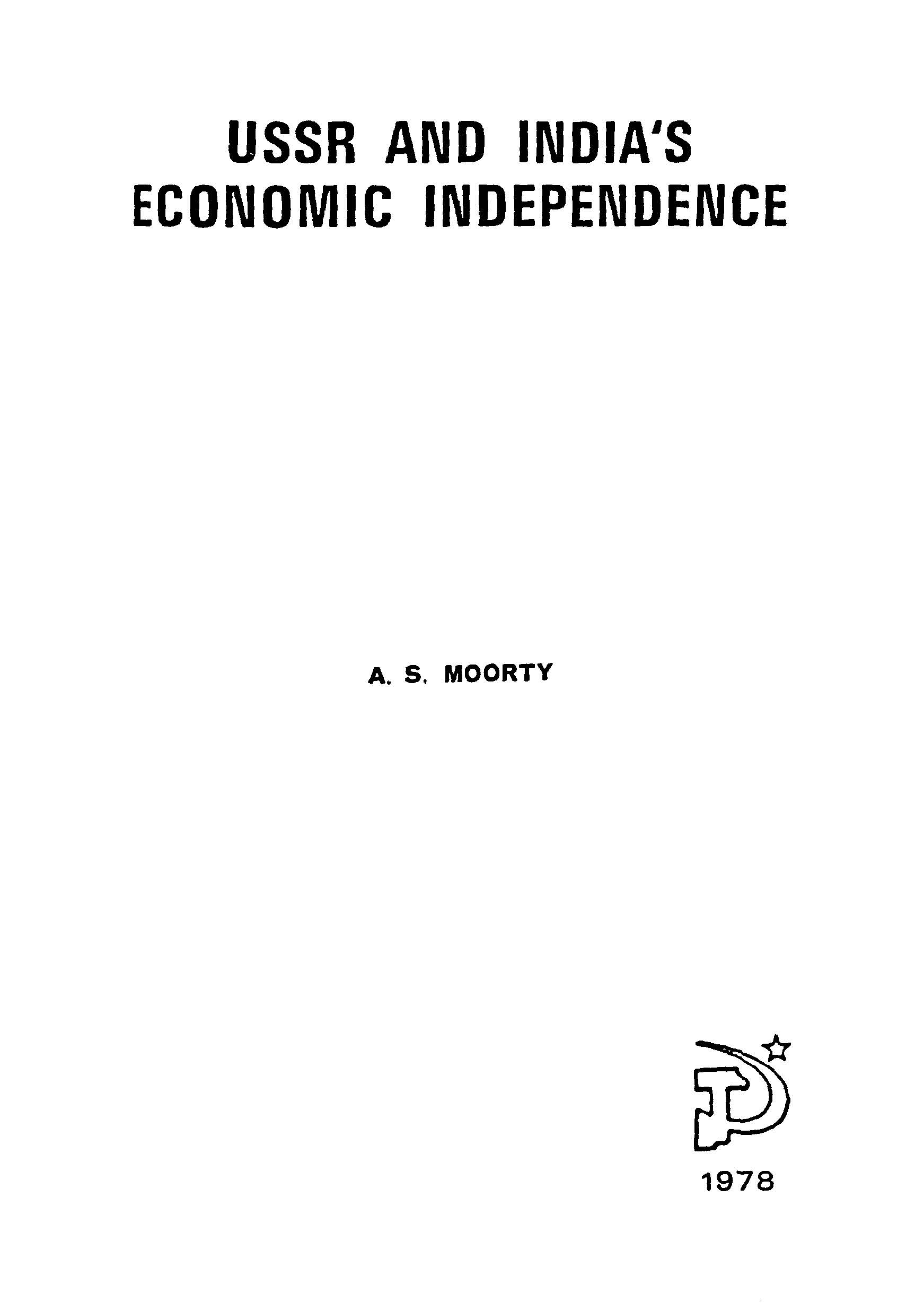 USSR and india's economic independence 
