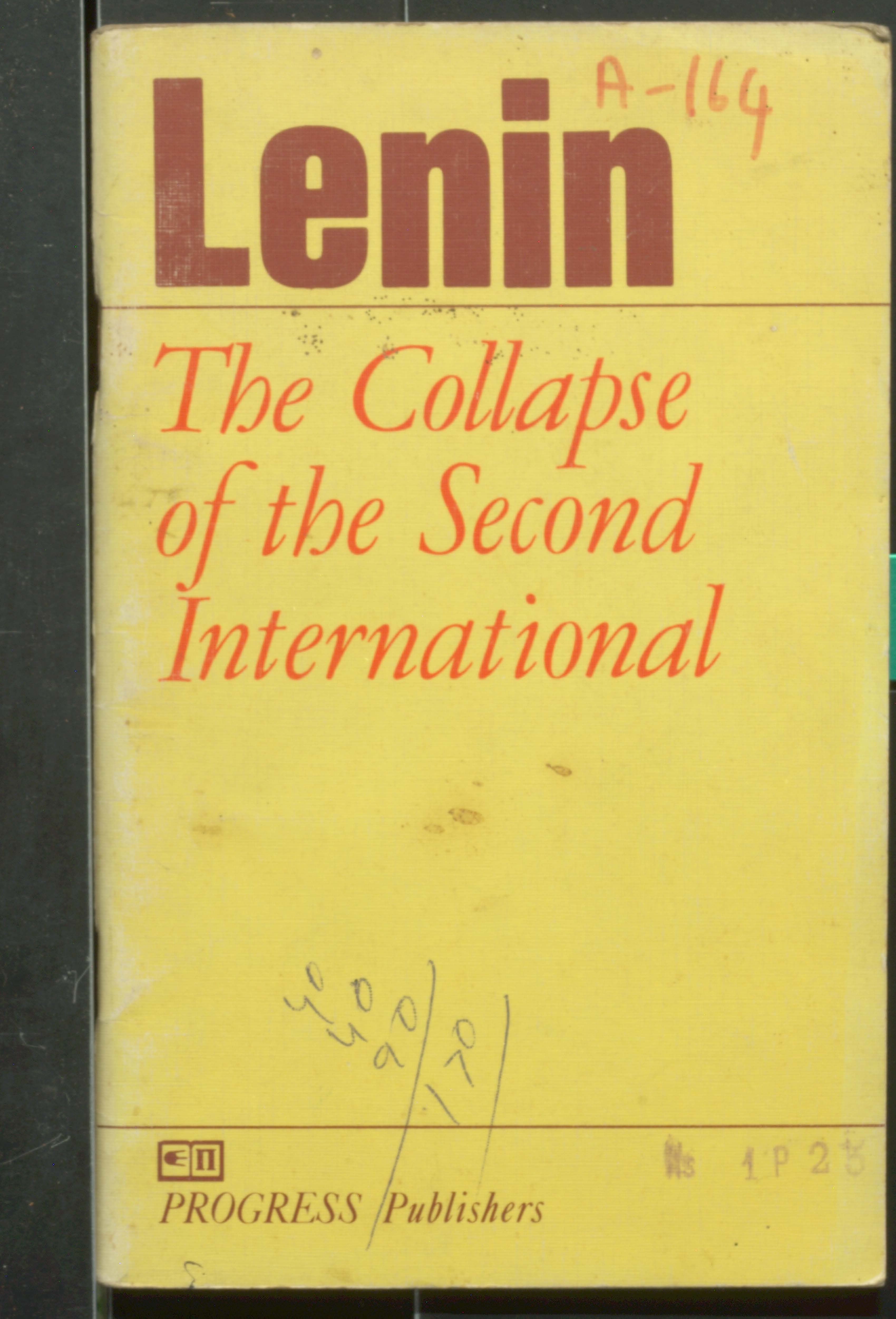 Lenin the collapse of the second international