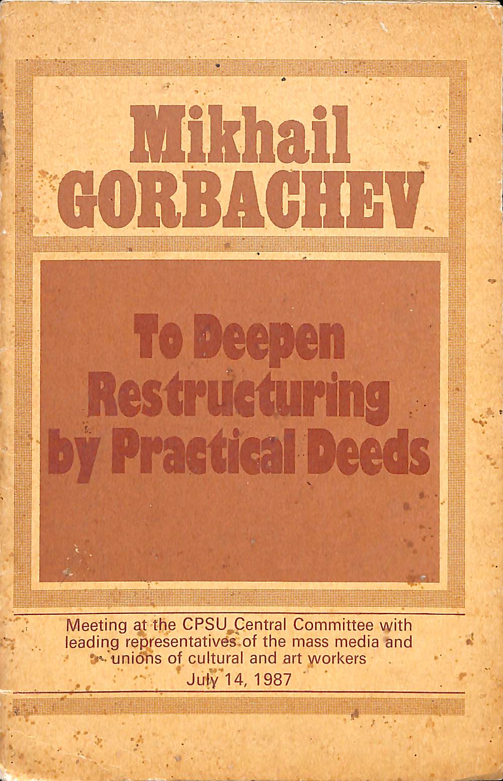 To deepen restructuring by practical deeds