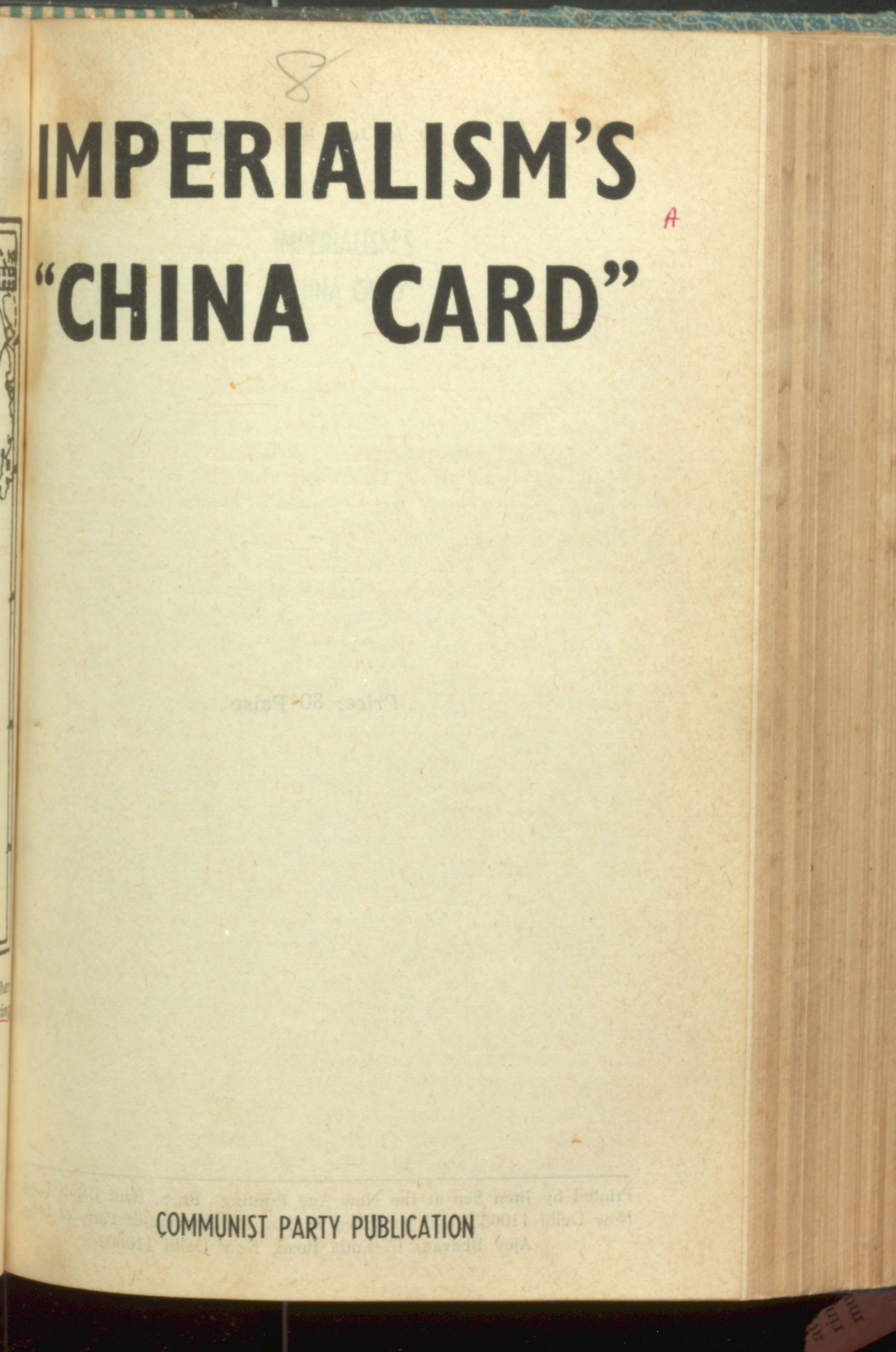 Imprialism's "china card"