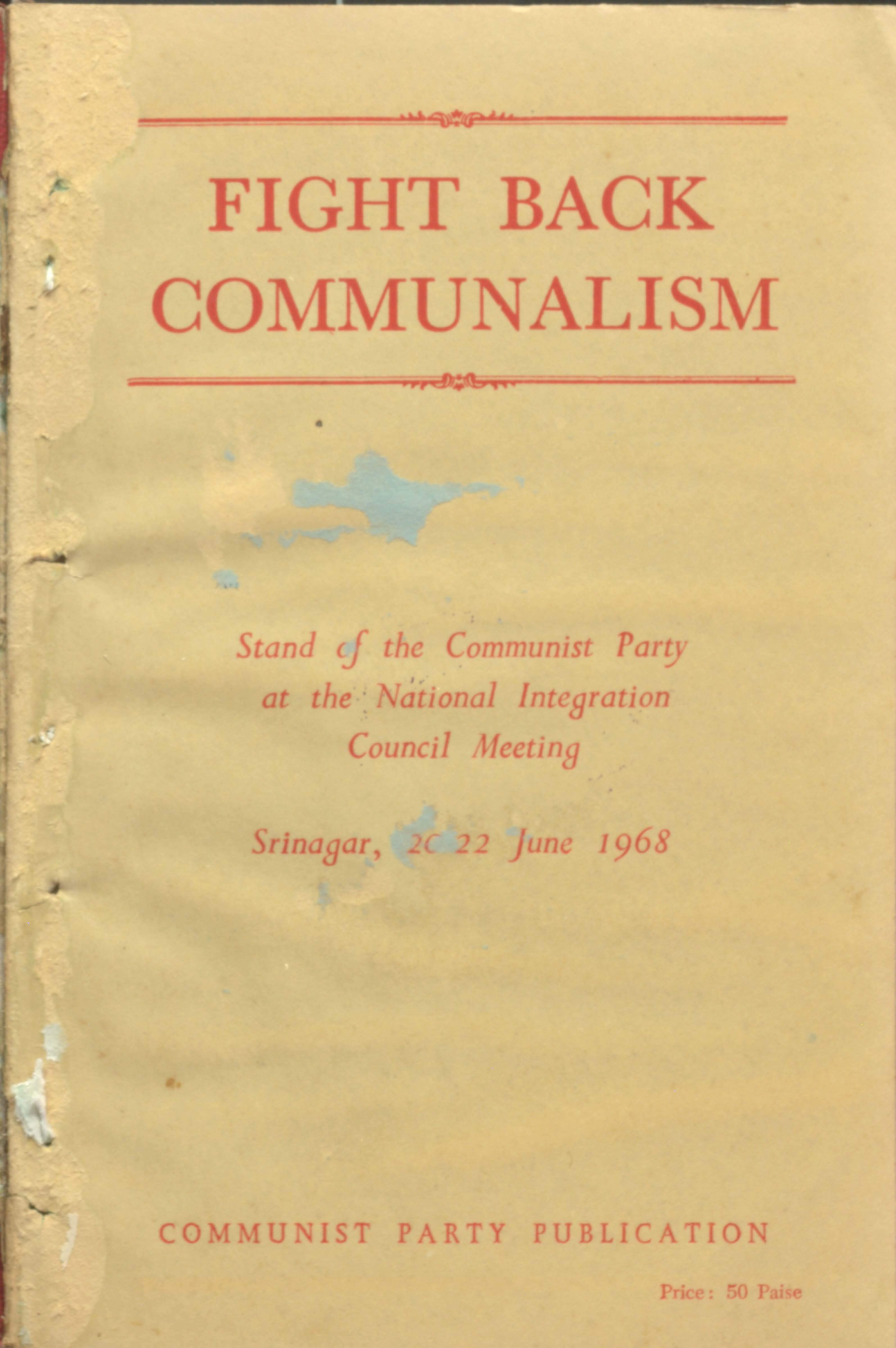 Fight Back Communalism (2022 JUNE 1968)