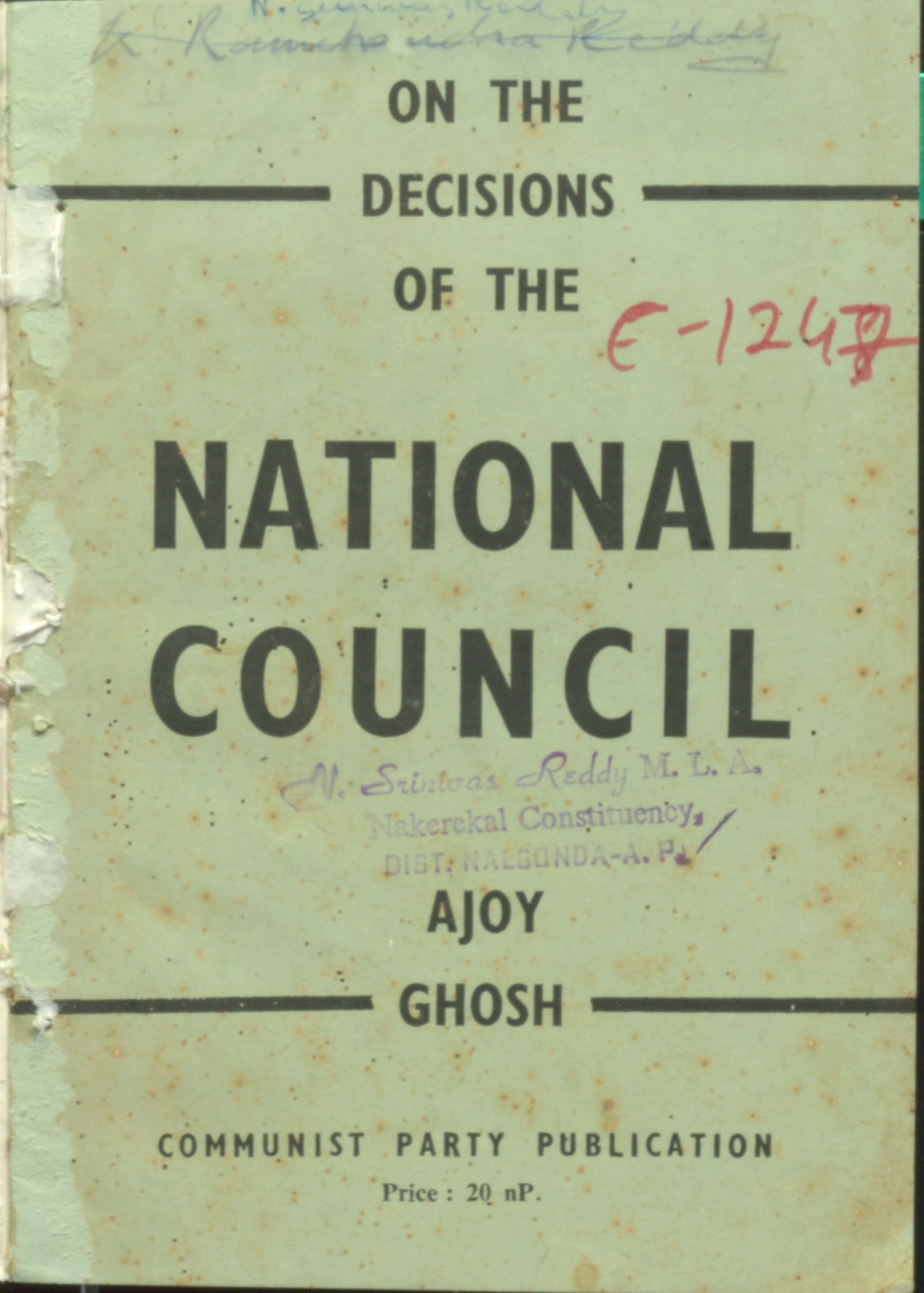 On The Decisions of the National Council