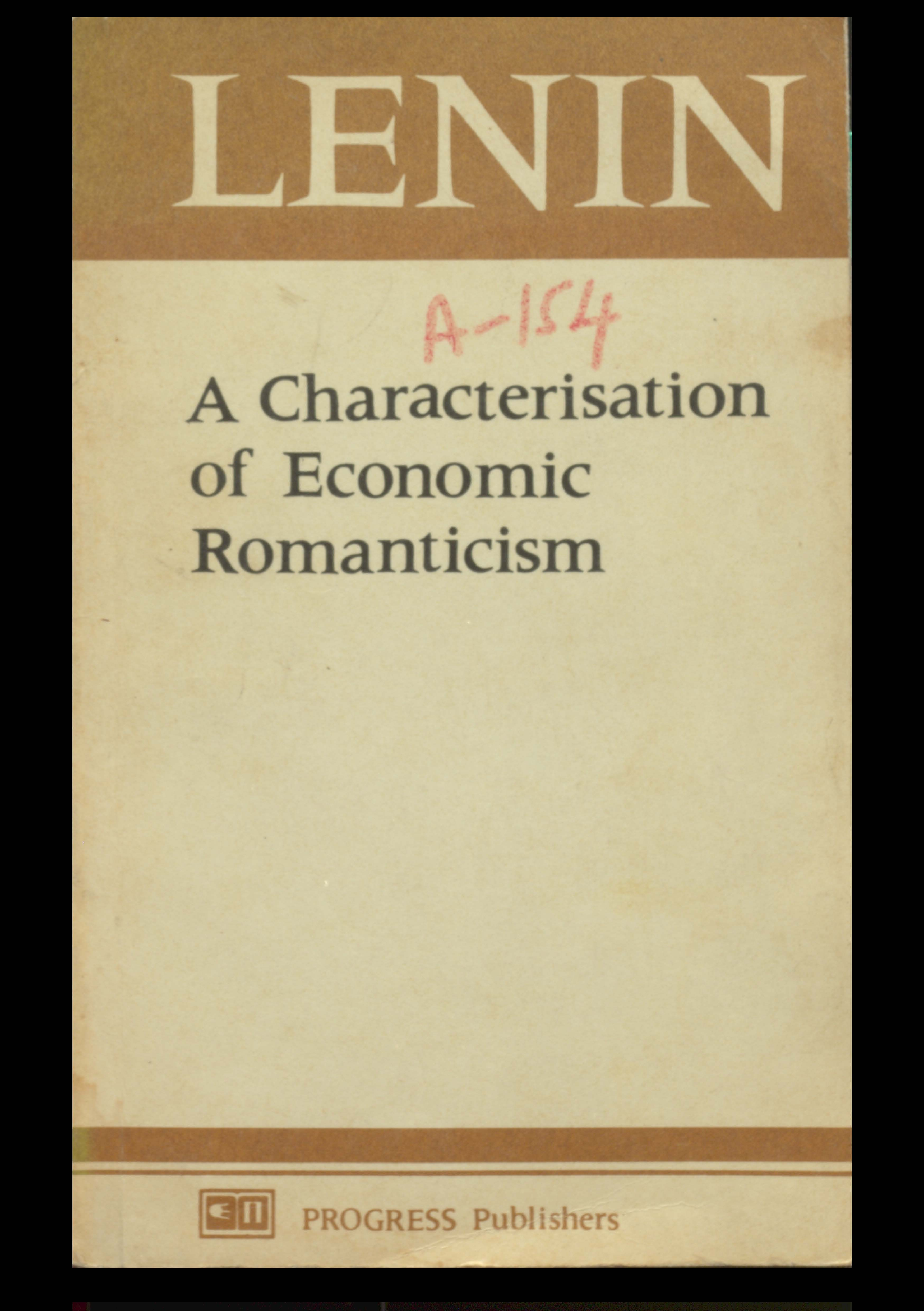 Lenin A Caractarisation Economic of Romanticism