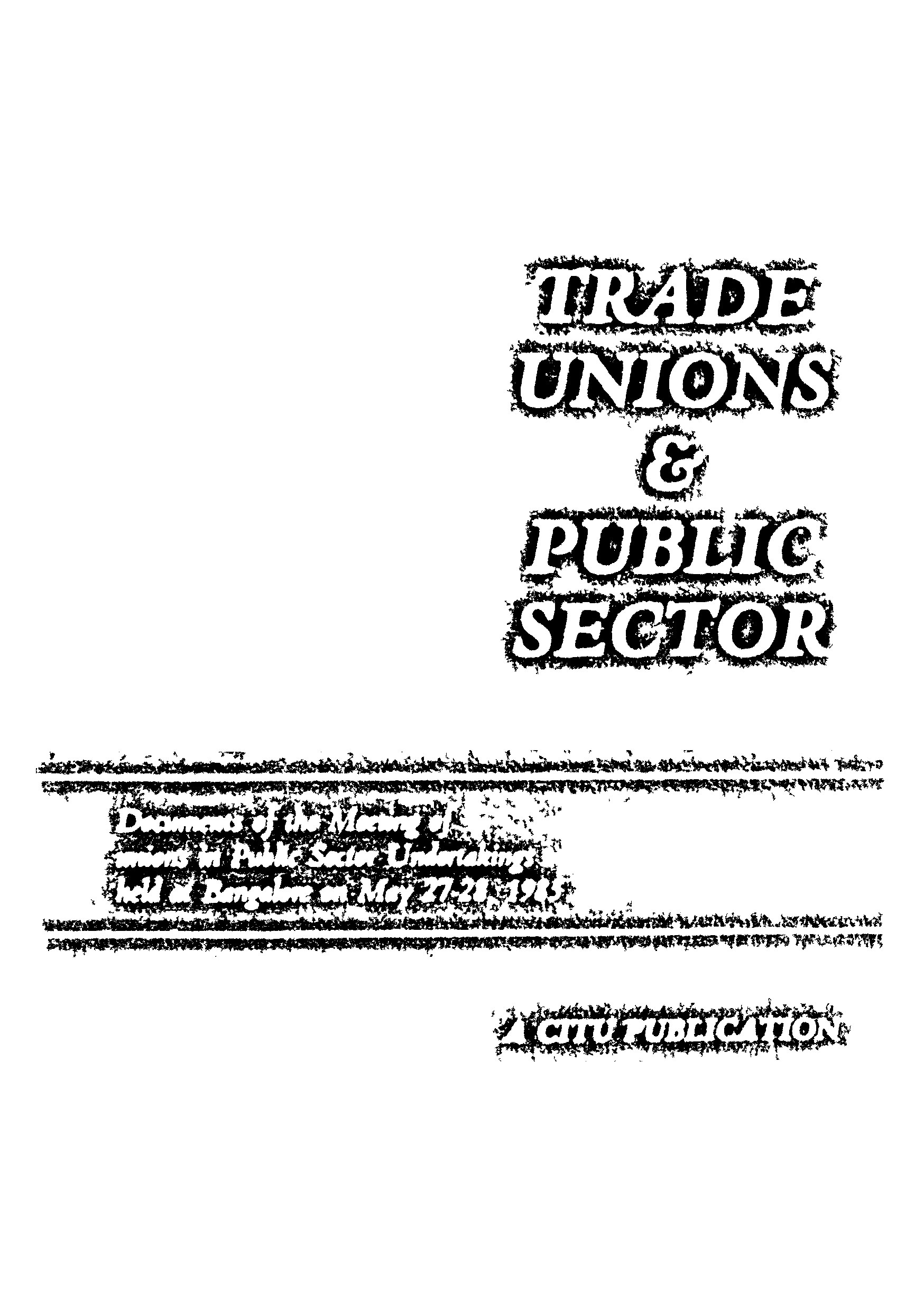 Trade Union & Public Sector