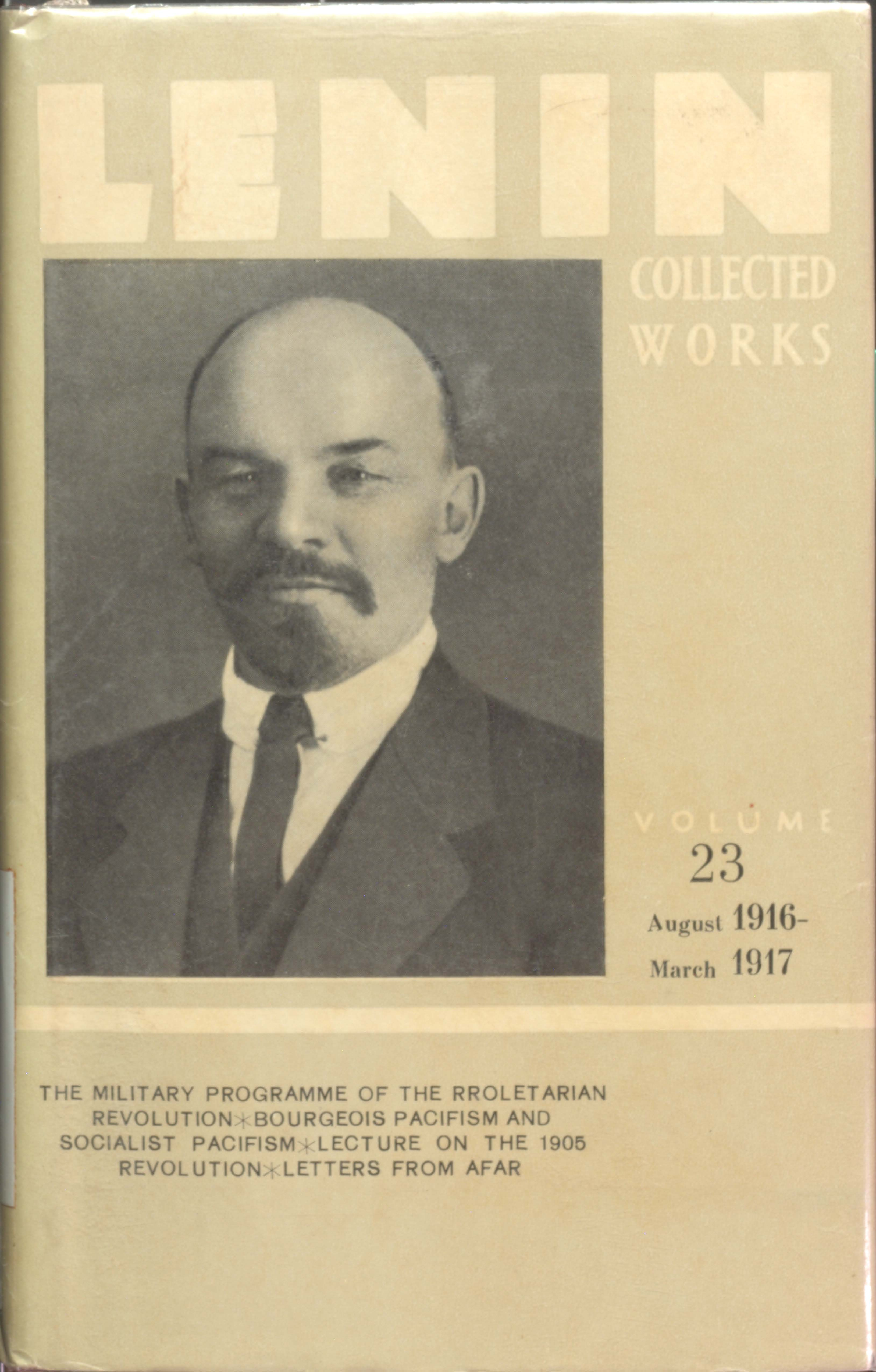 Lenin Collected Works [August 1916 - March 1917  Vol - 23 ]