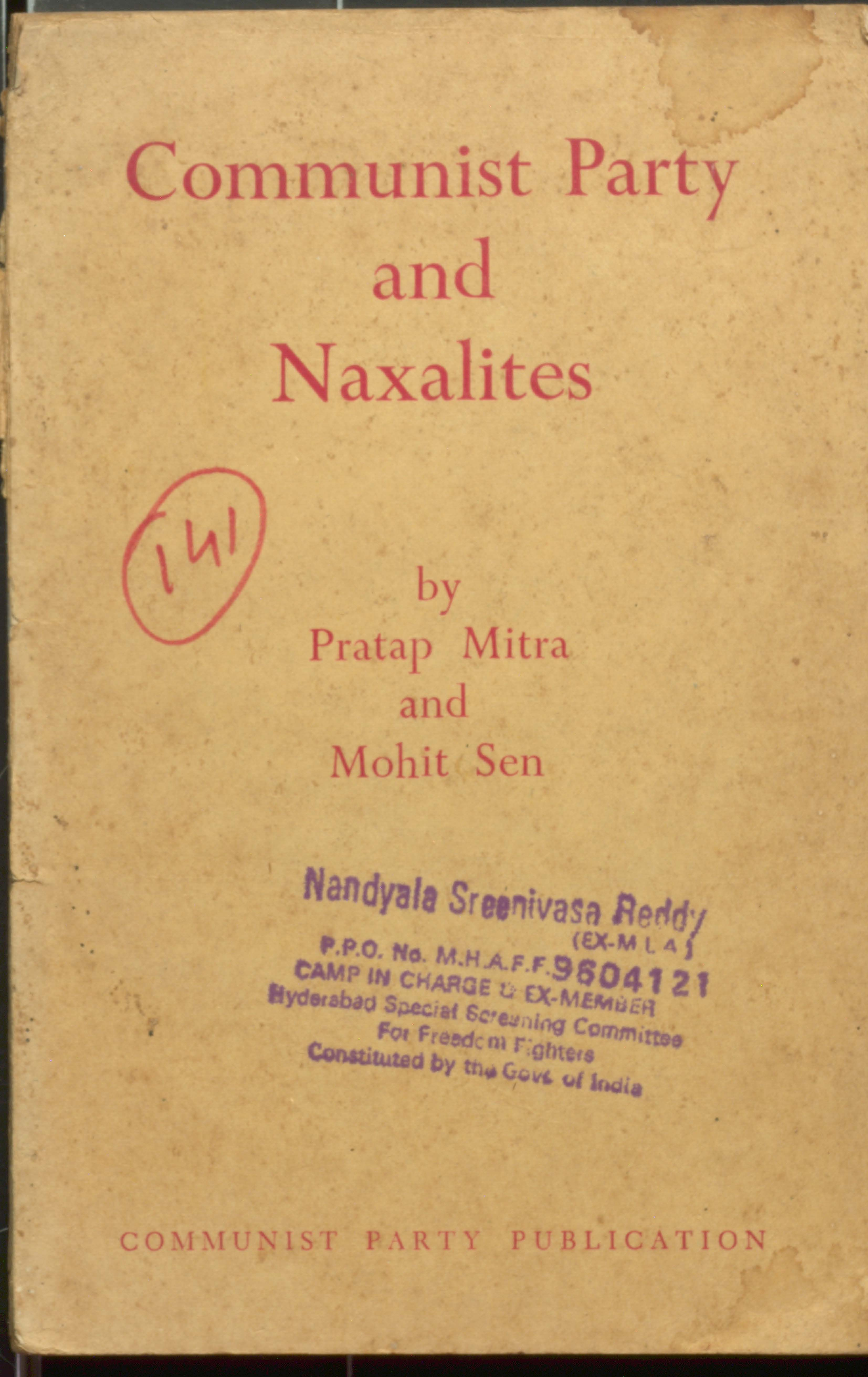 Communist party and naxalites