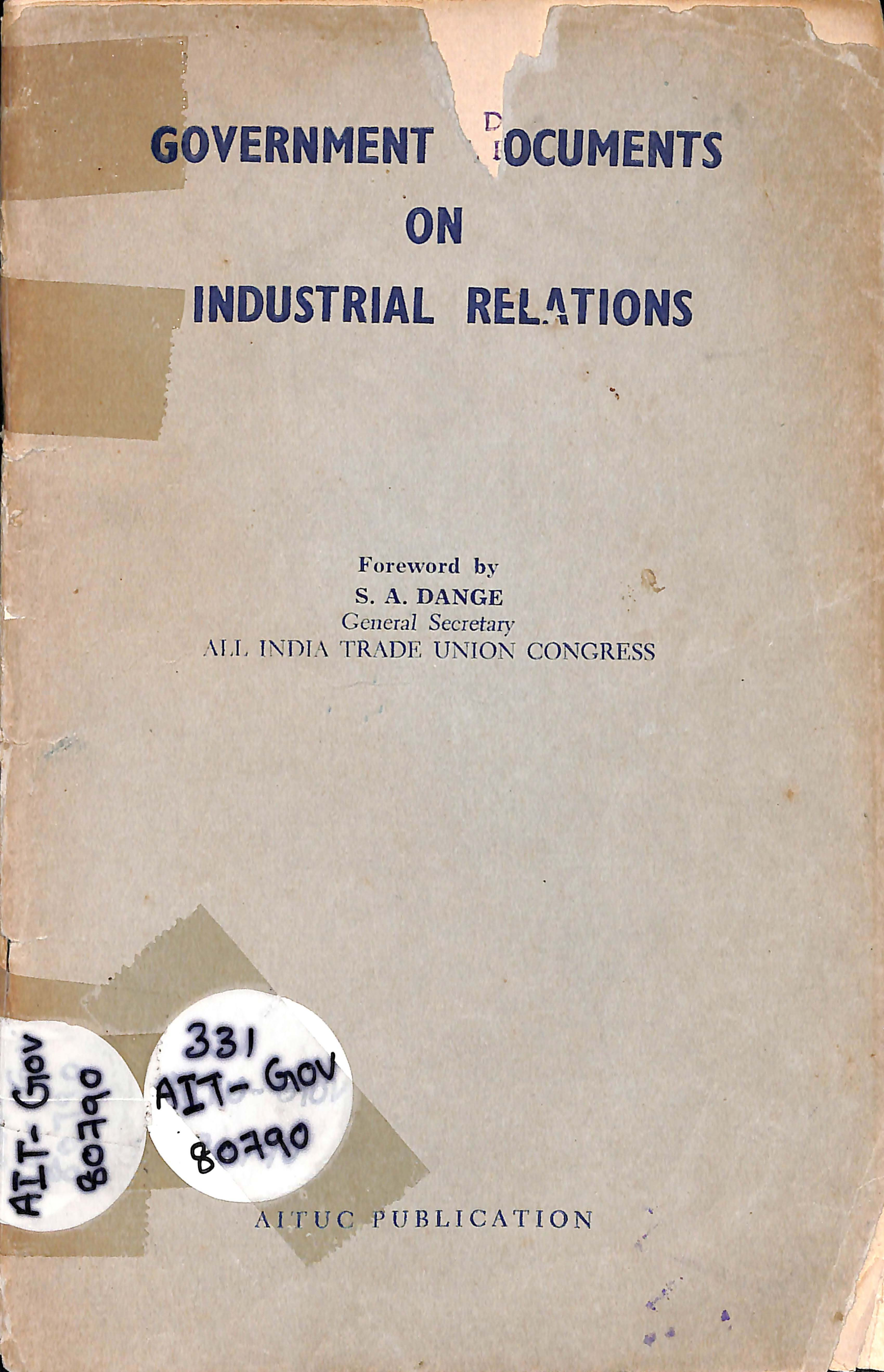 Govt Documents on industrial Relations