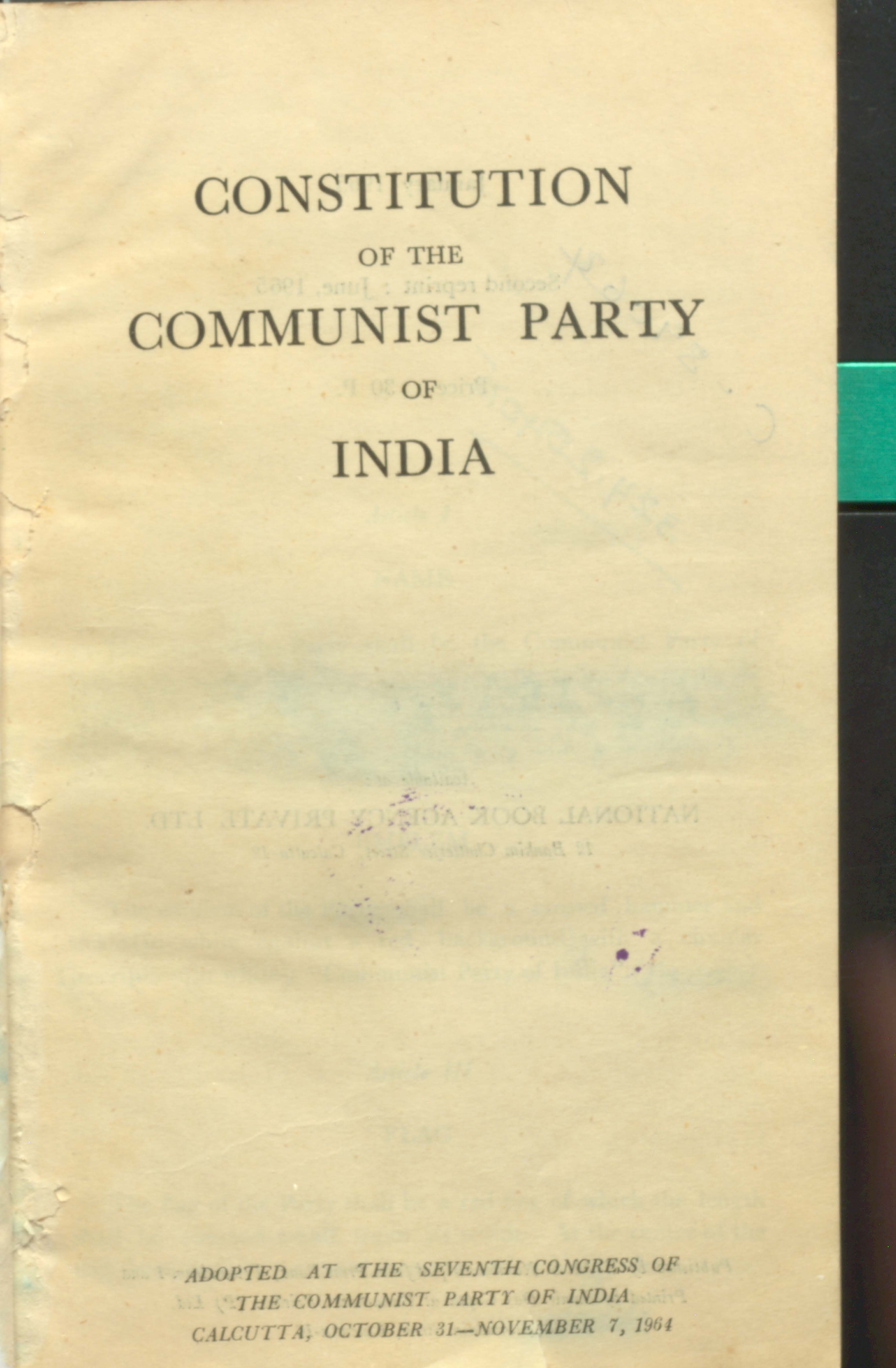 Constitution of the Communist party of India