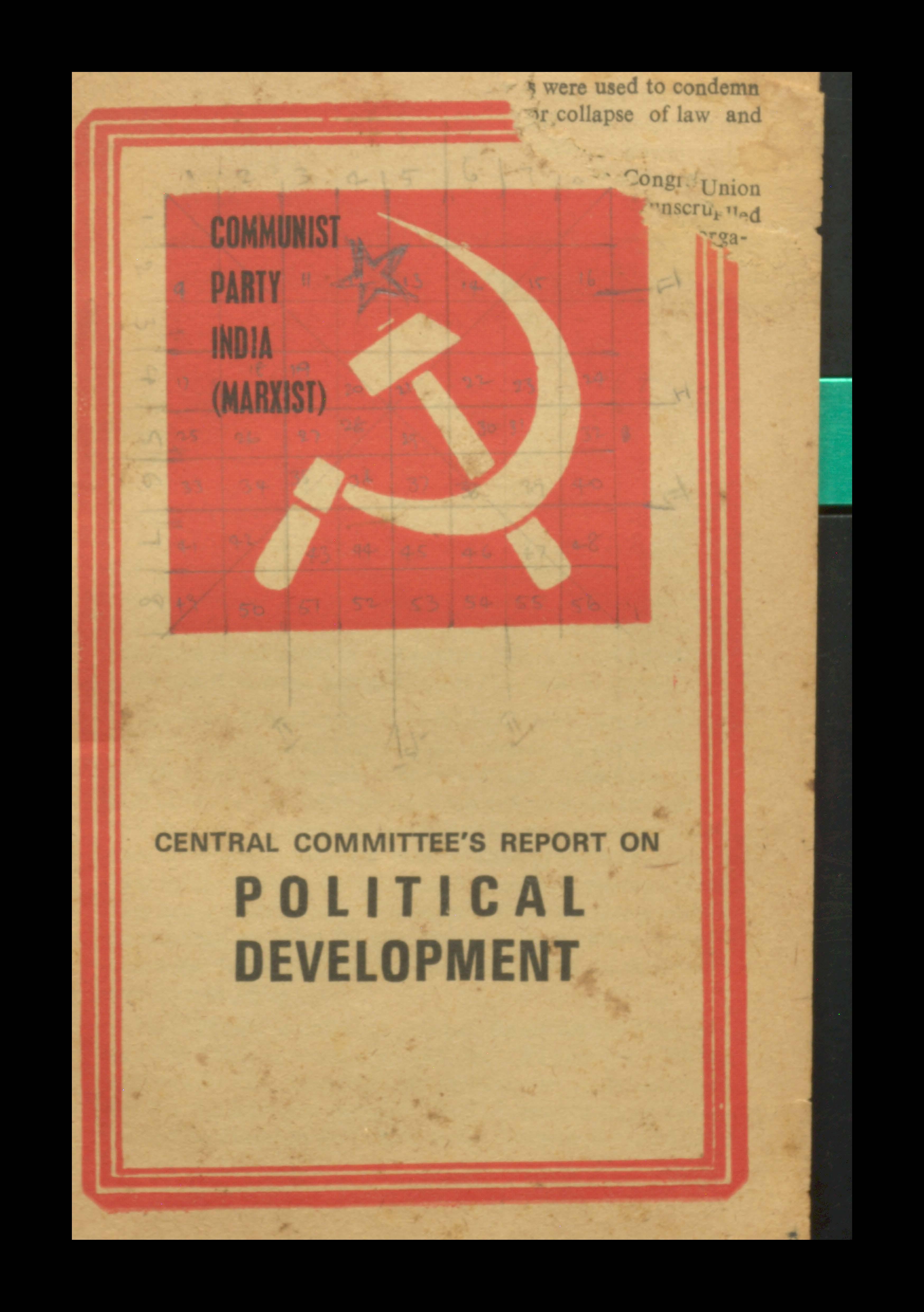 Central Commitee Report On Political Devolapment