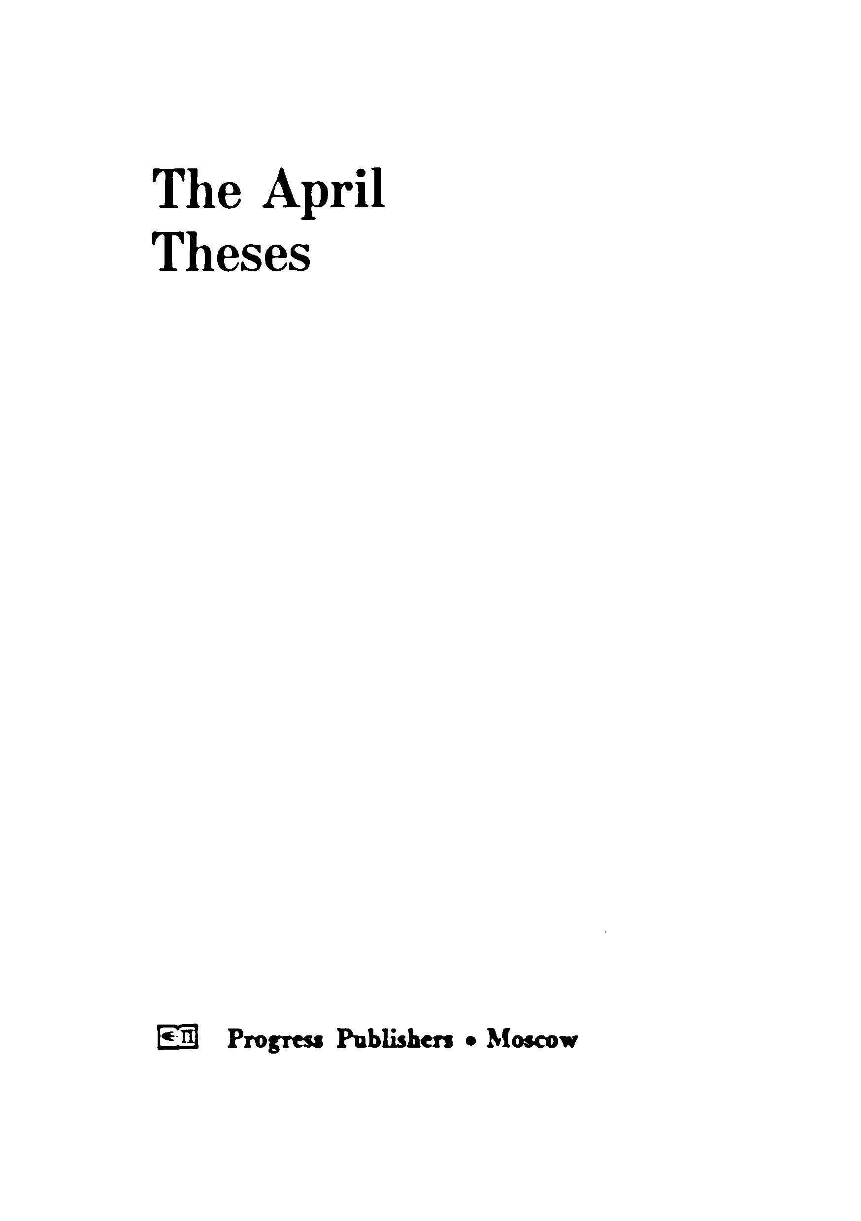 The April Theses