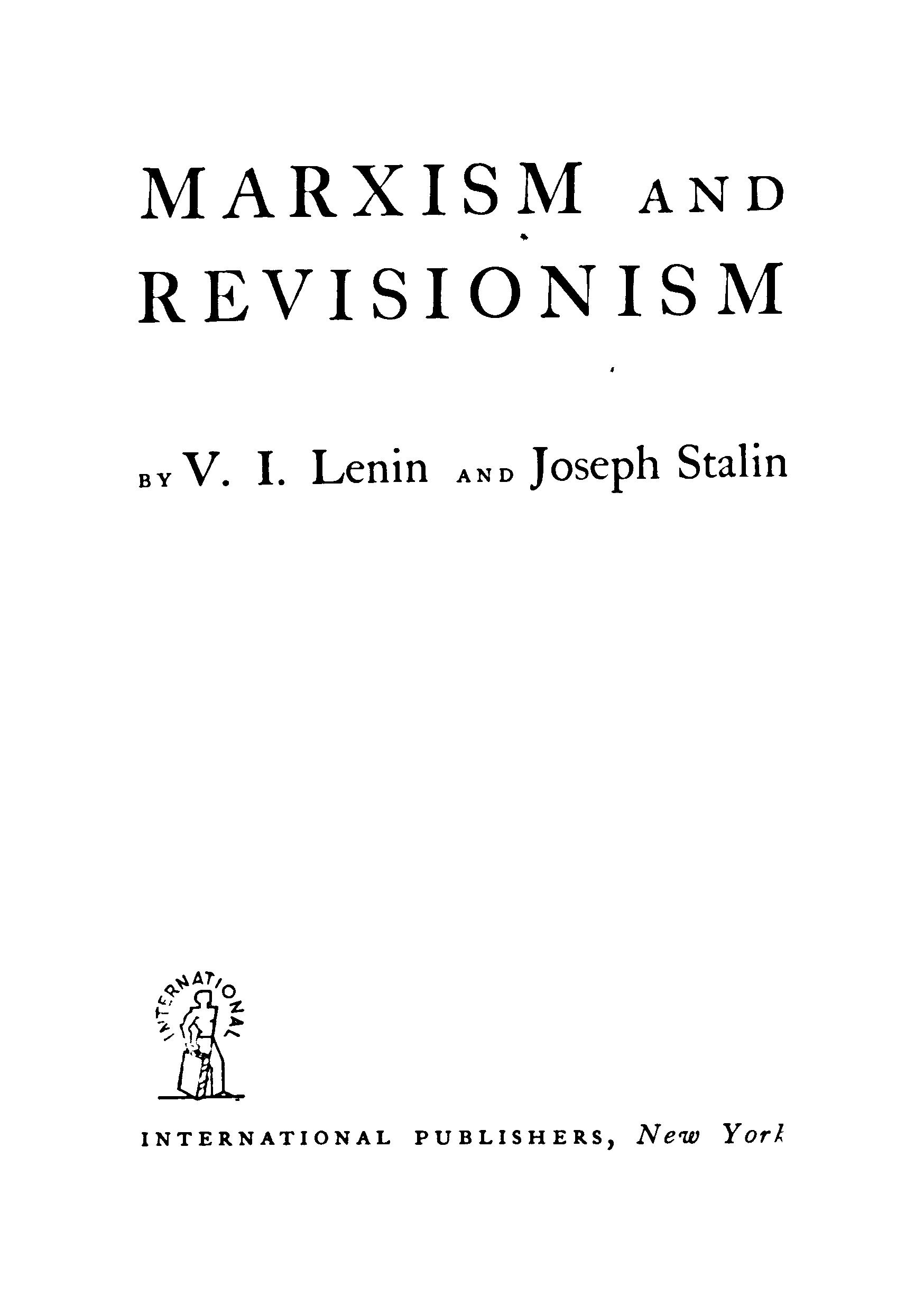 Marxism and Revisionism