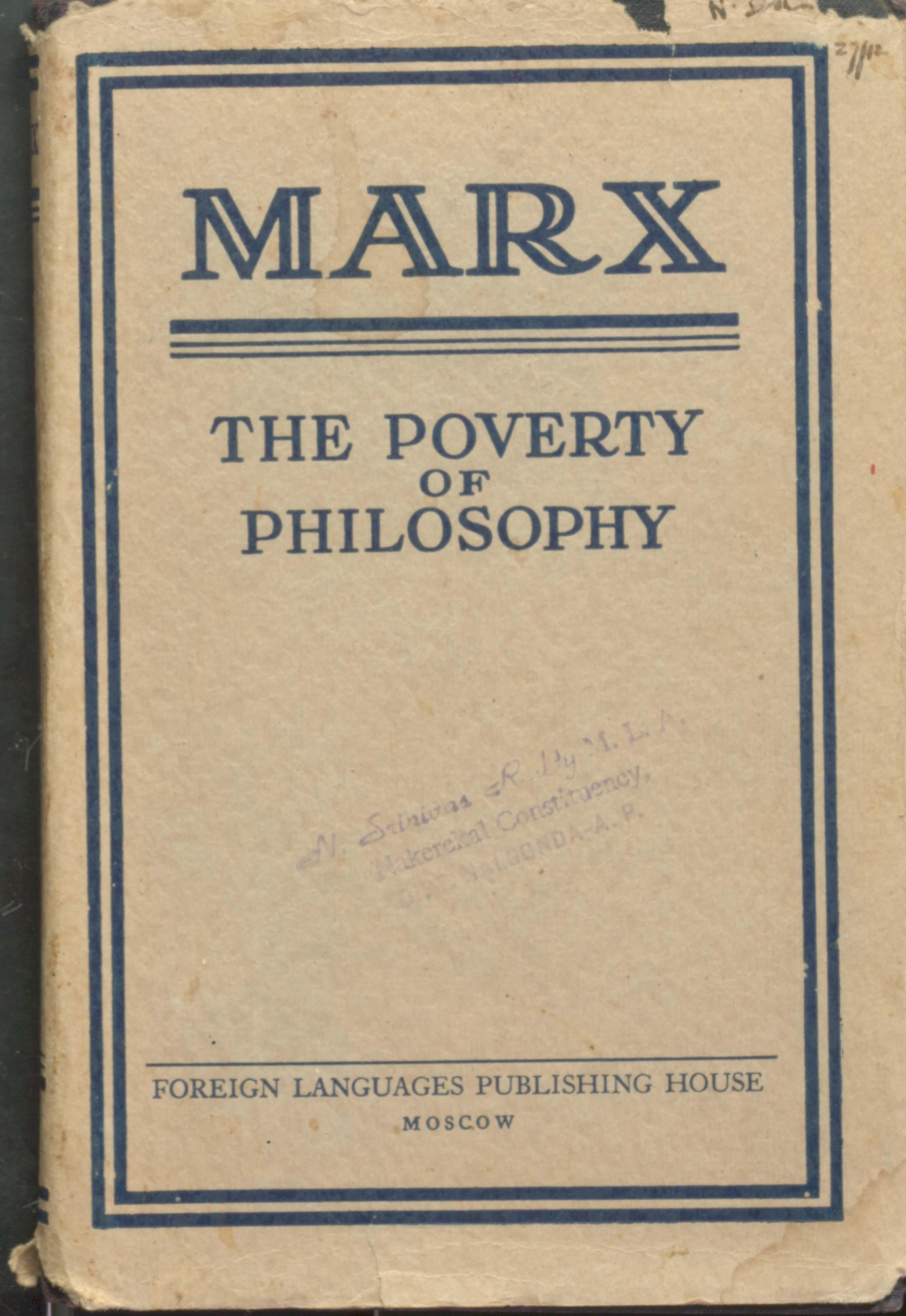 Marx(the poverty of philosophy