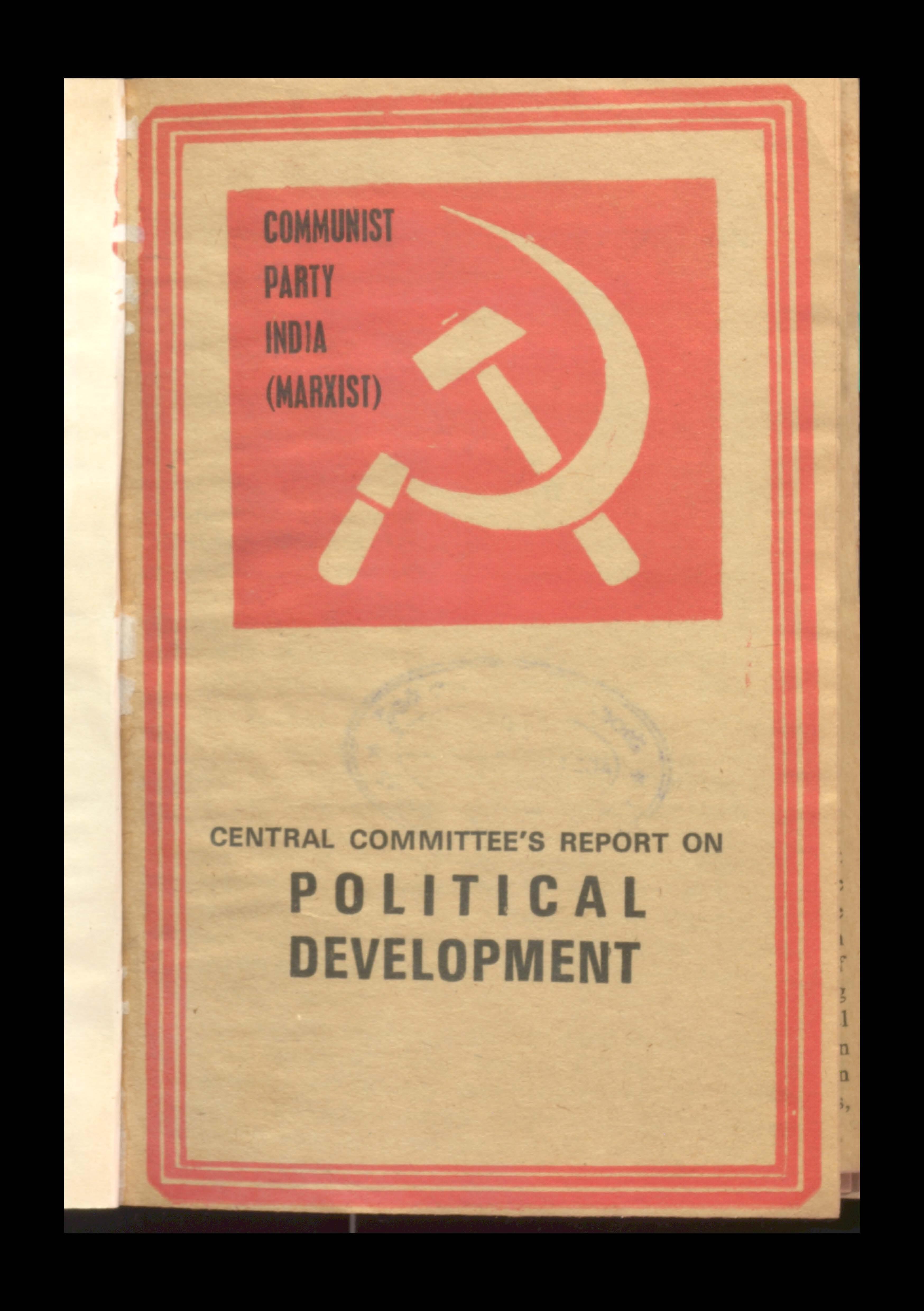 Central Commitee Poltical Report