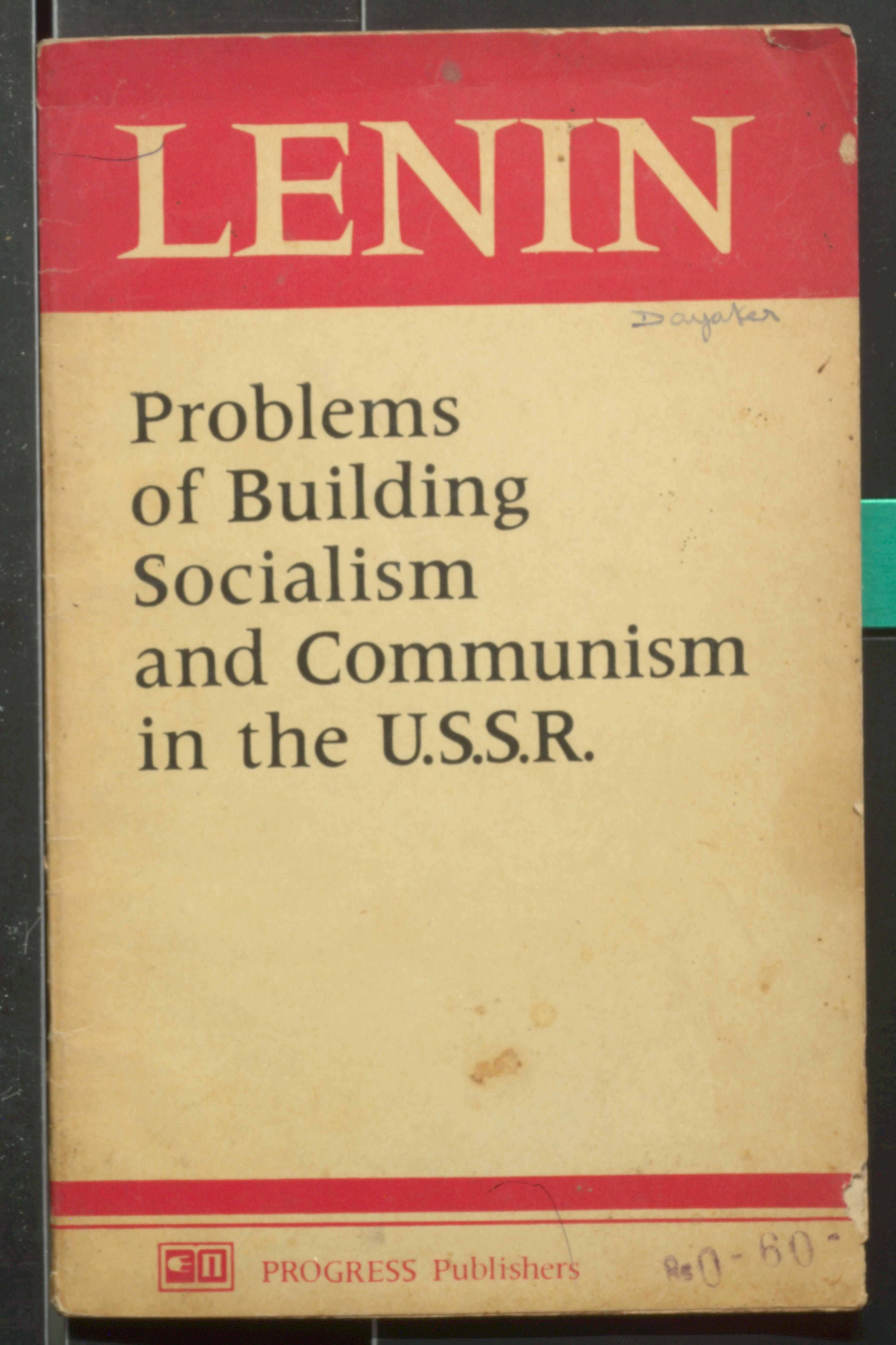 Problems Of Bulding Socialisam and Communism