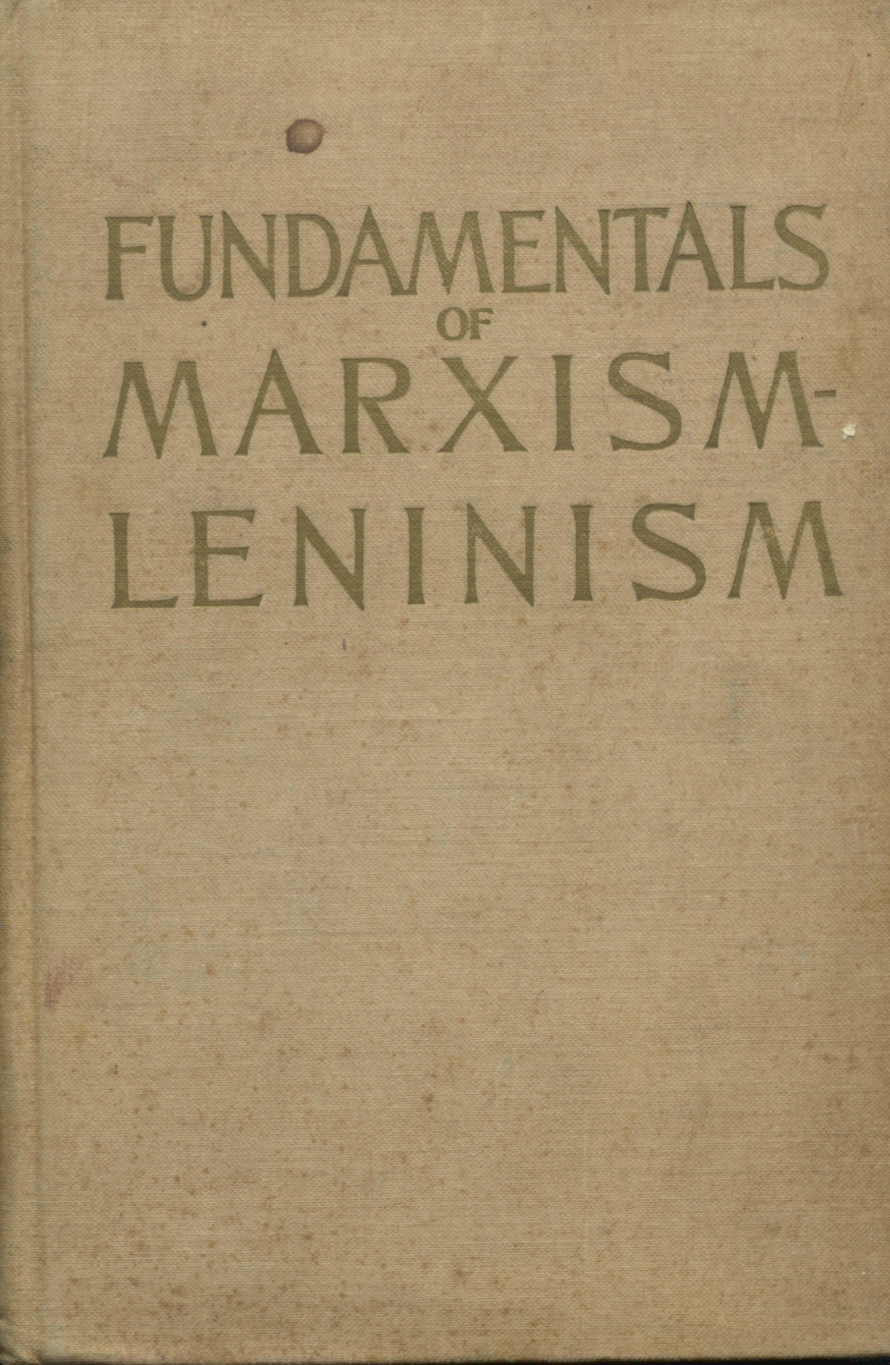 FUNDAMENTALS  of MARXISM-LENINISM