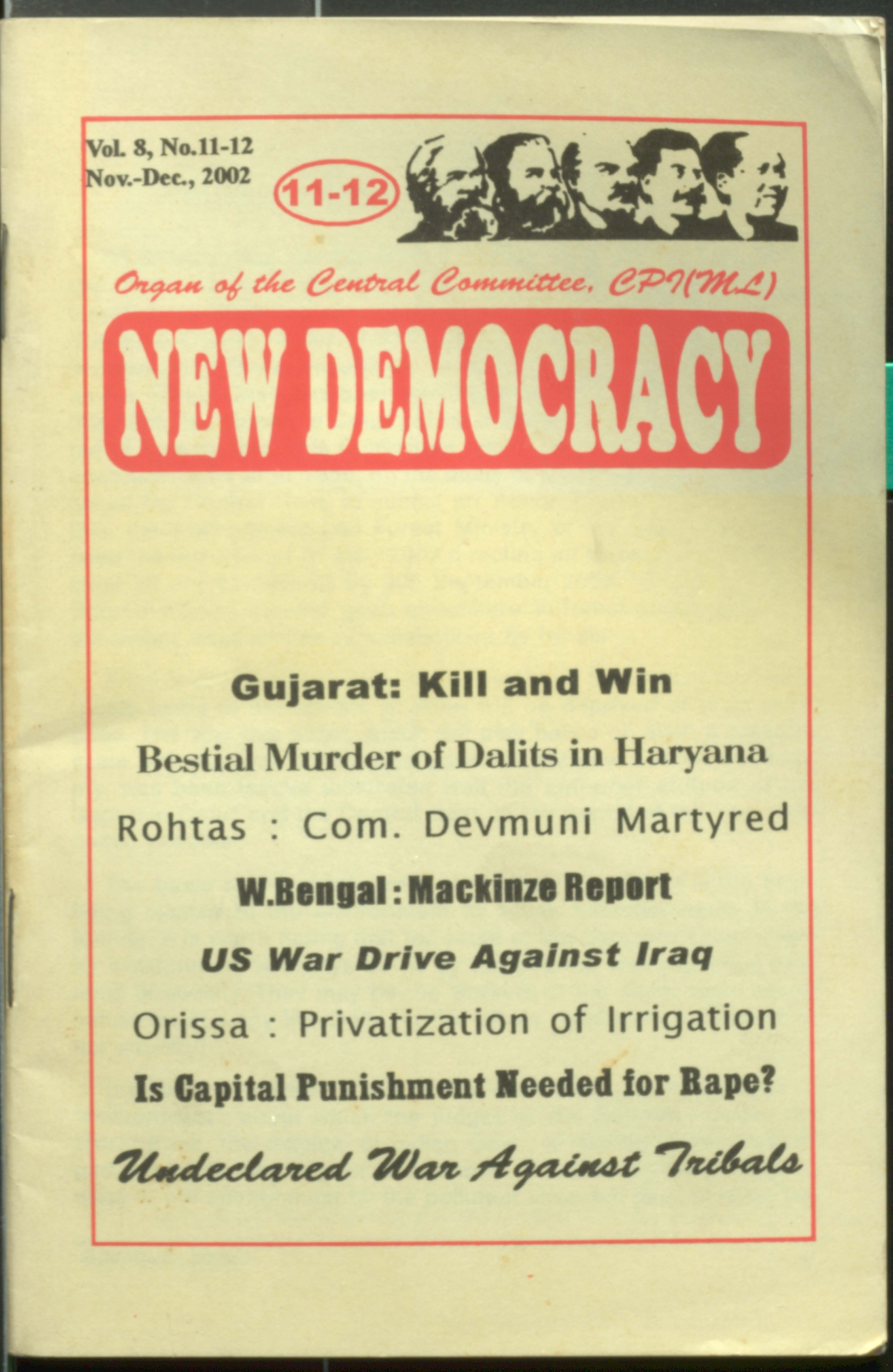NEW DEMOCRACY NOV -DEC 2002