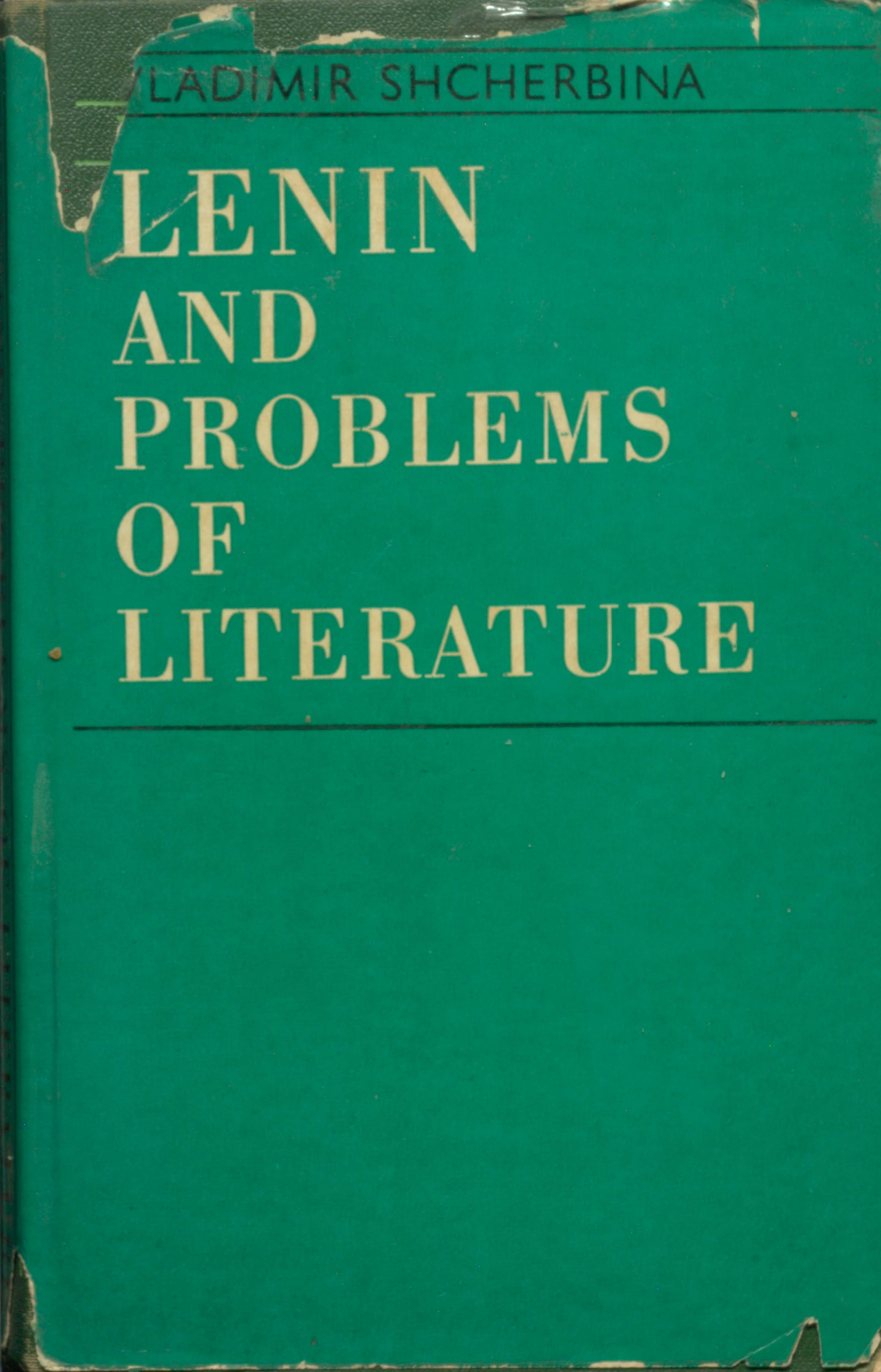 LENIN and problems of literature