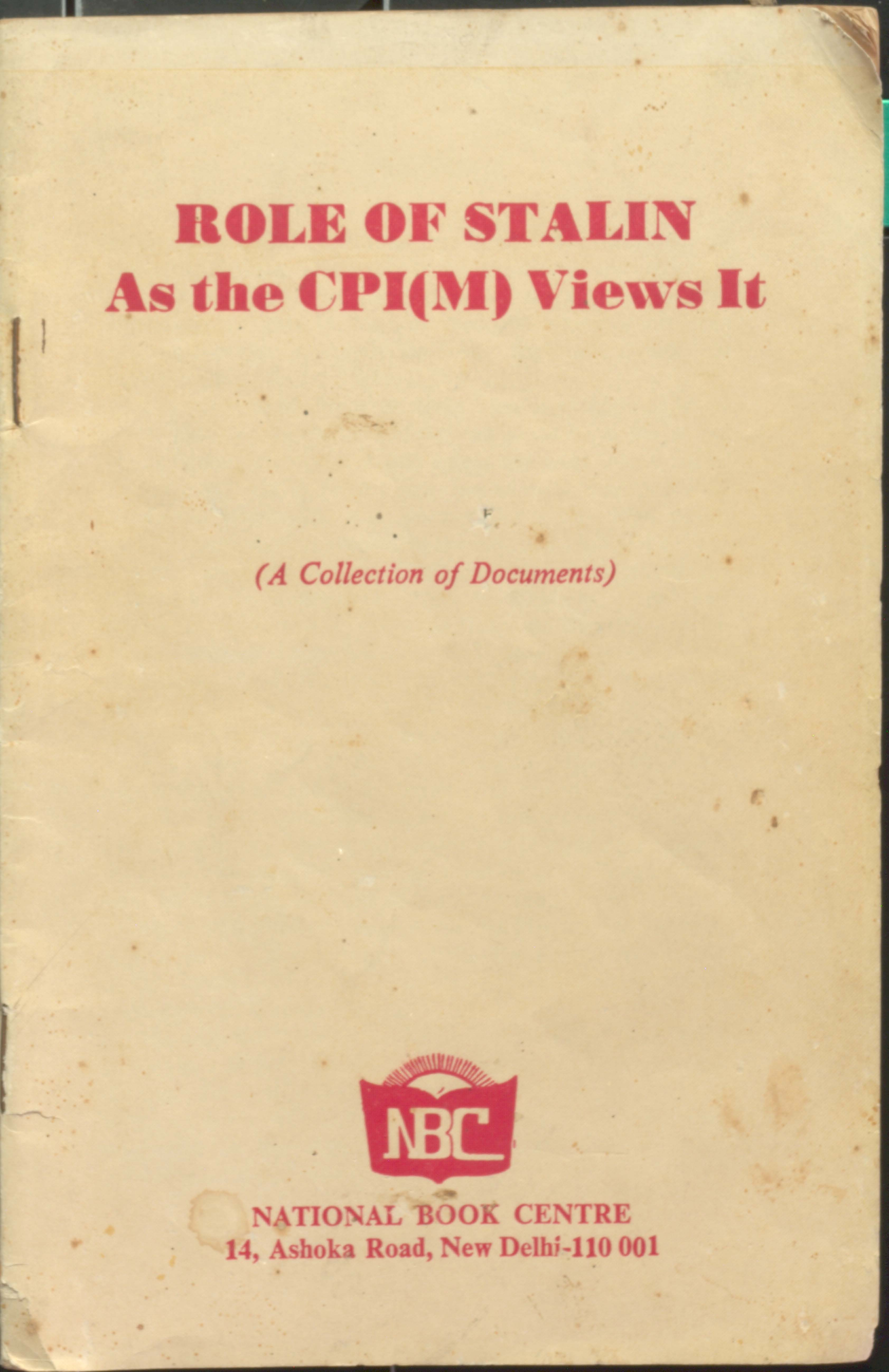 role of  stalin as the CPI (m) views it