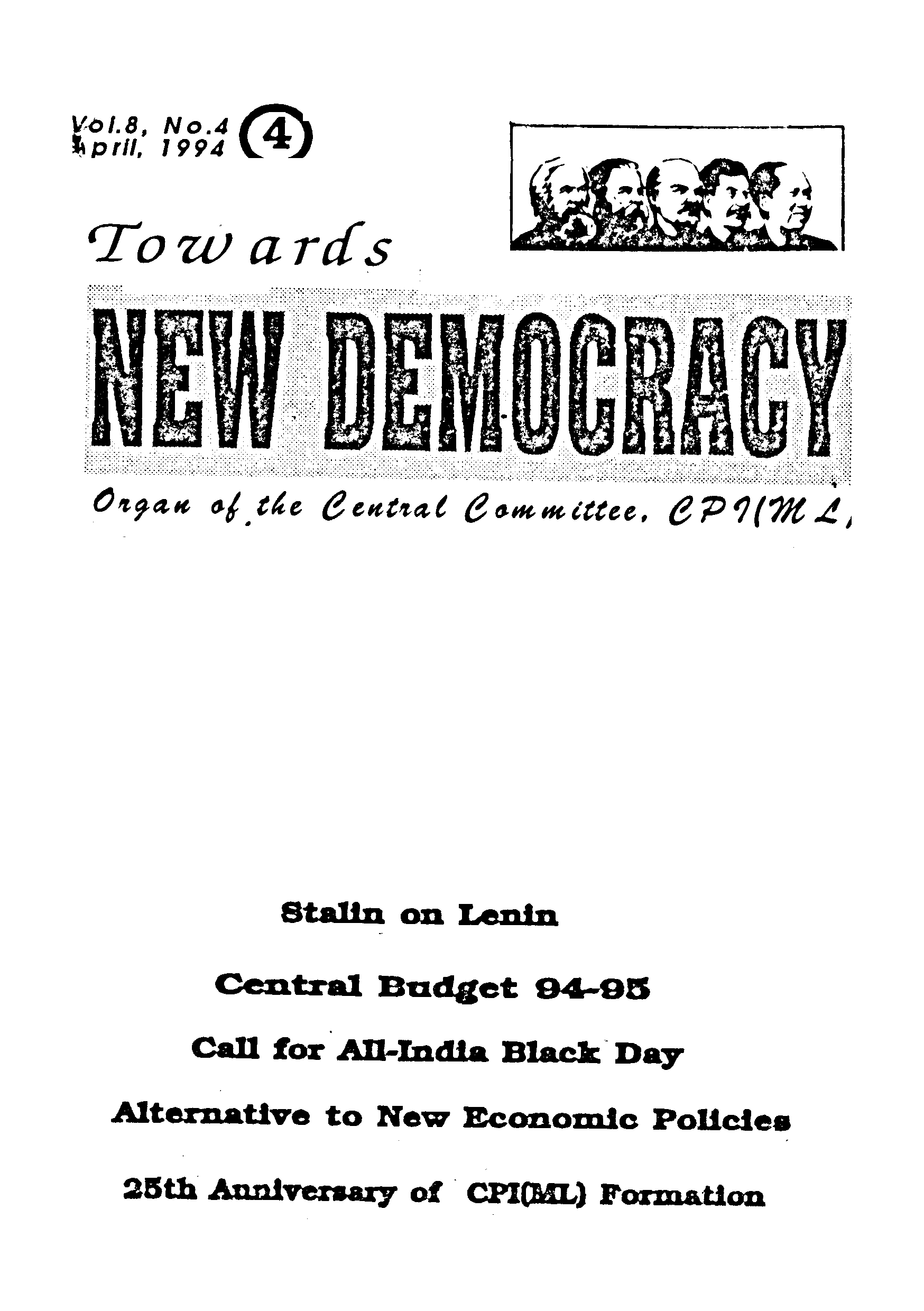 New Democracy Vol 8  no 4