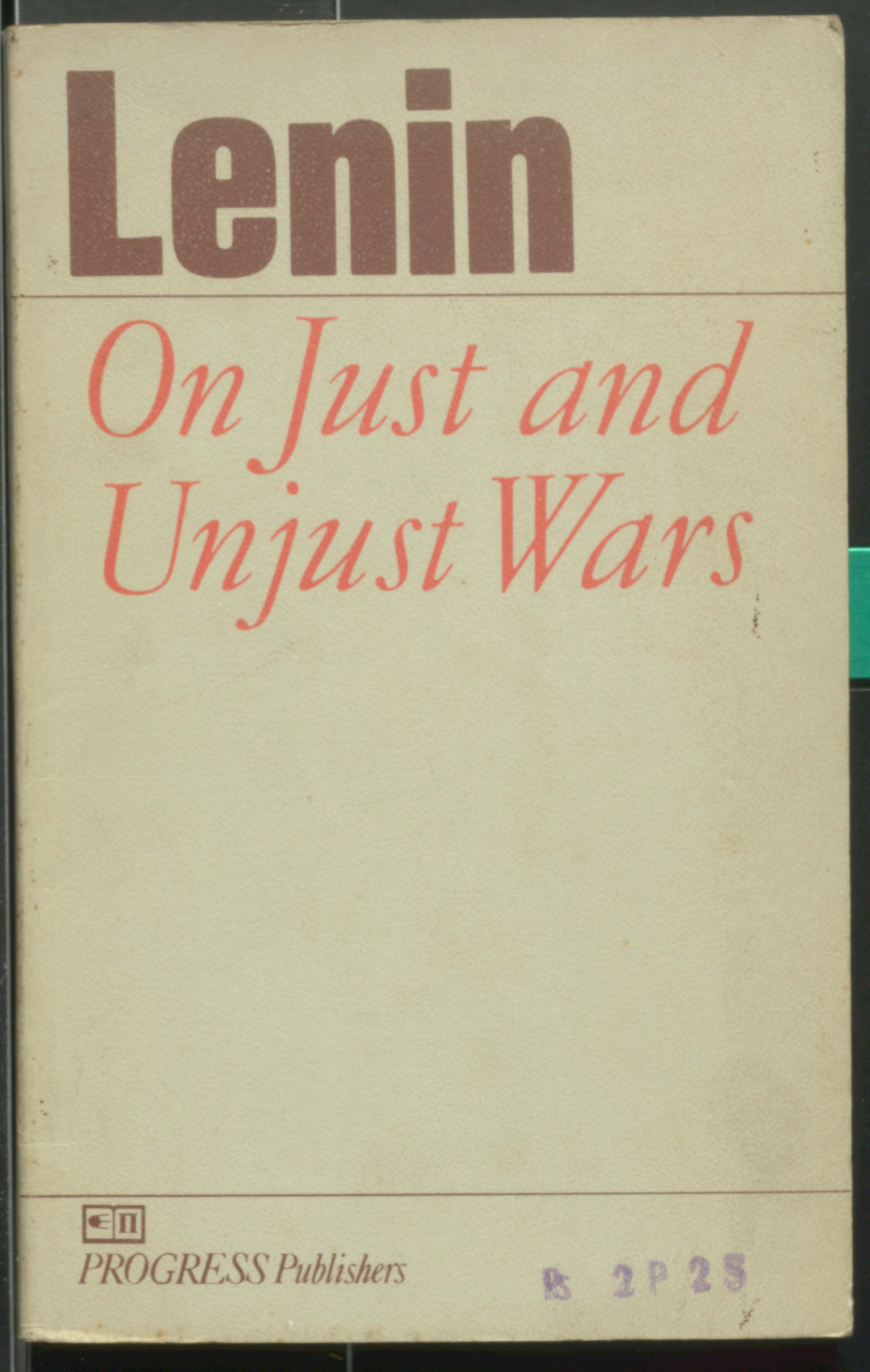 Lenin on just and Unjust Wars