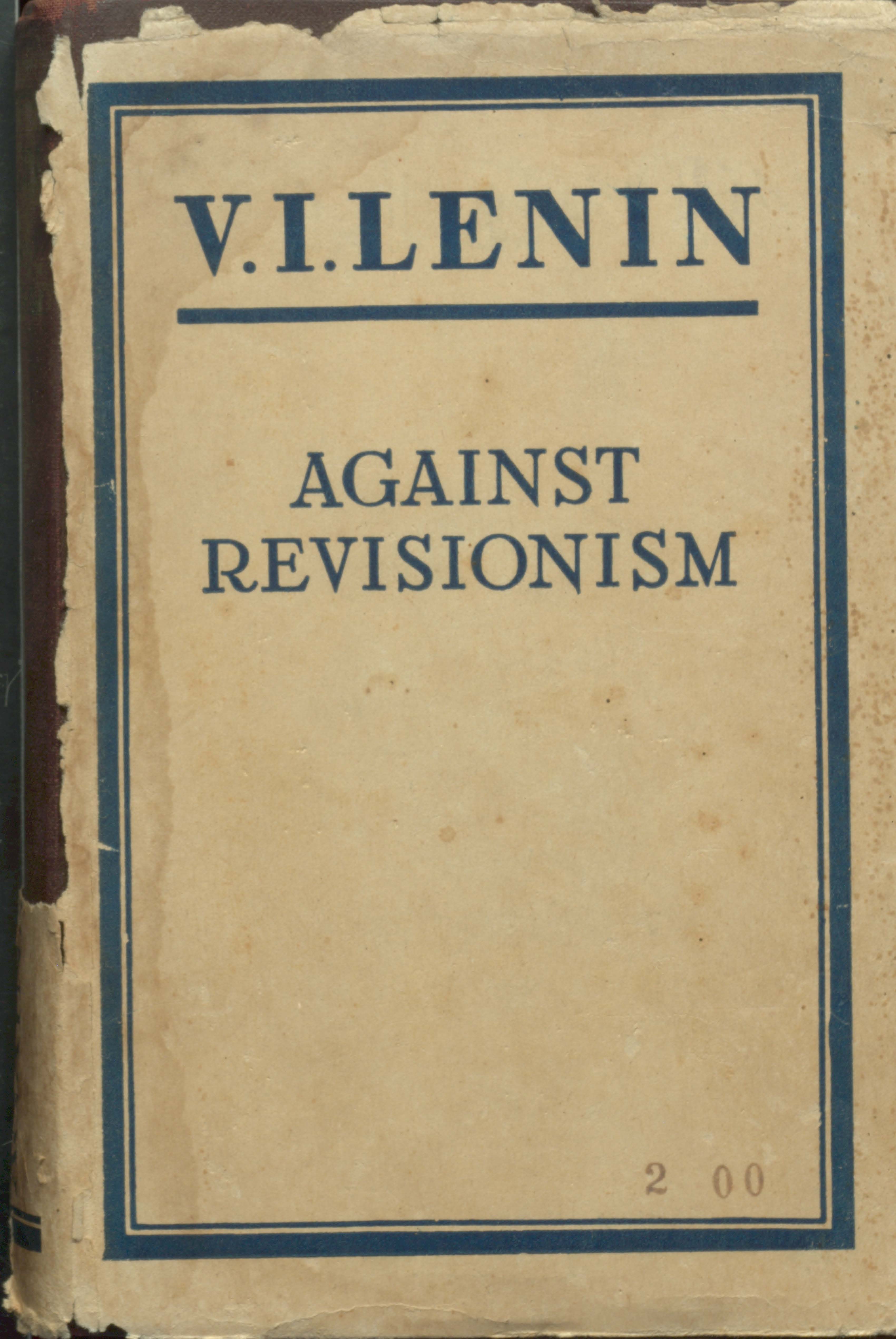 V.L.Lenin against revisionism