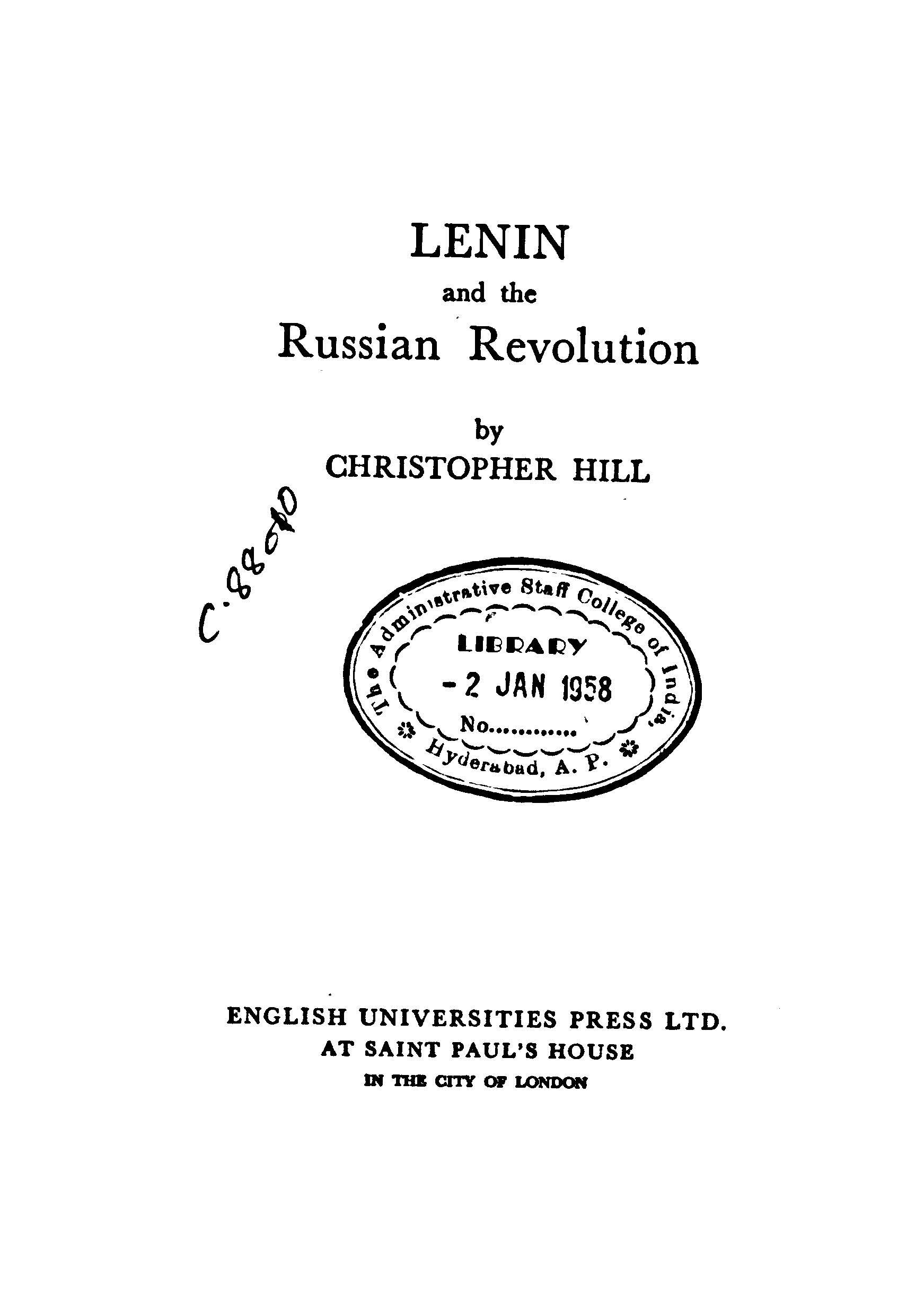 Lenin and the russian revolution