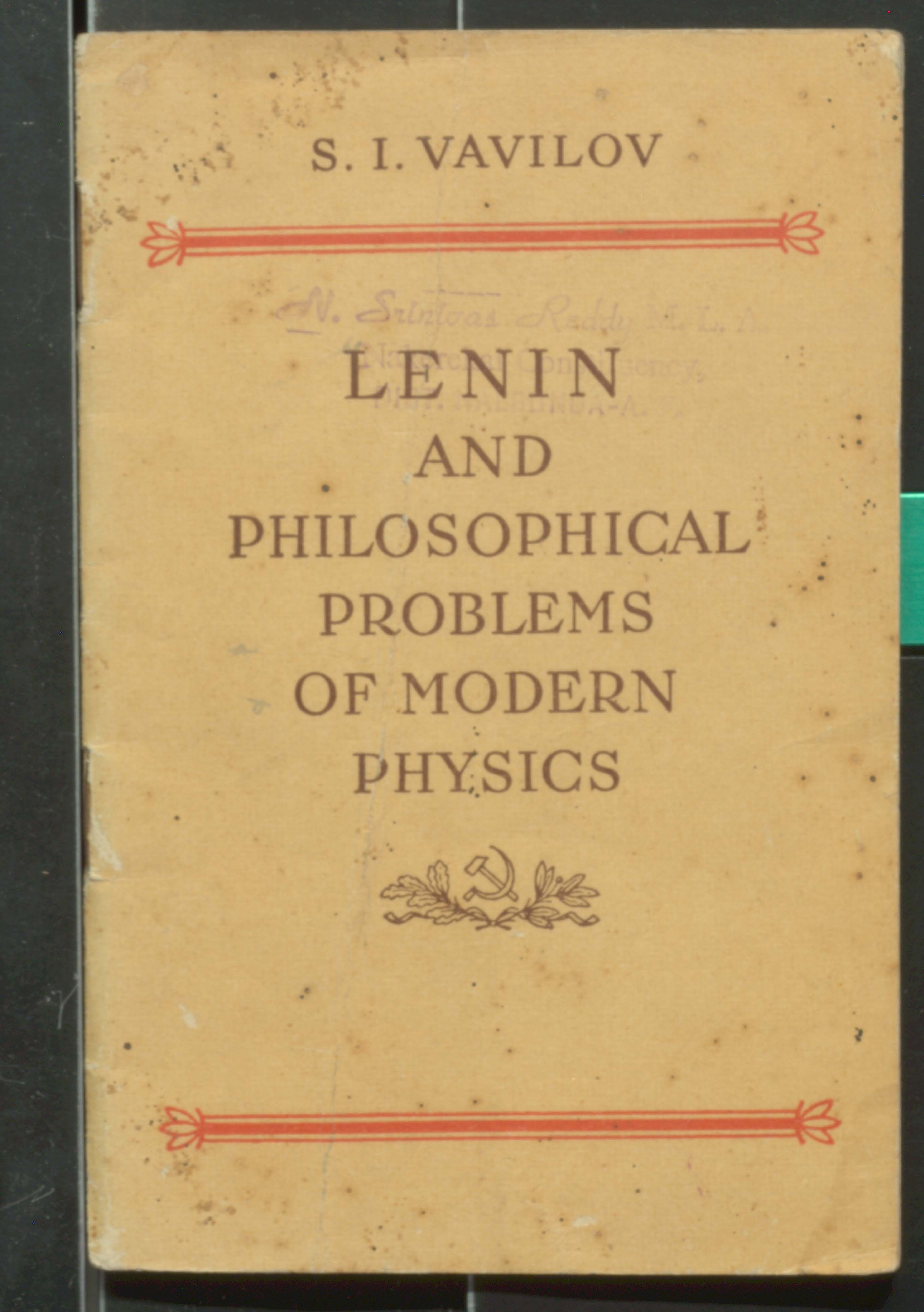 Lenin and philosophical problems of modern physics