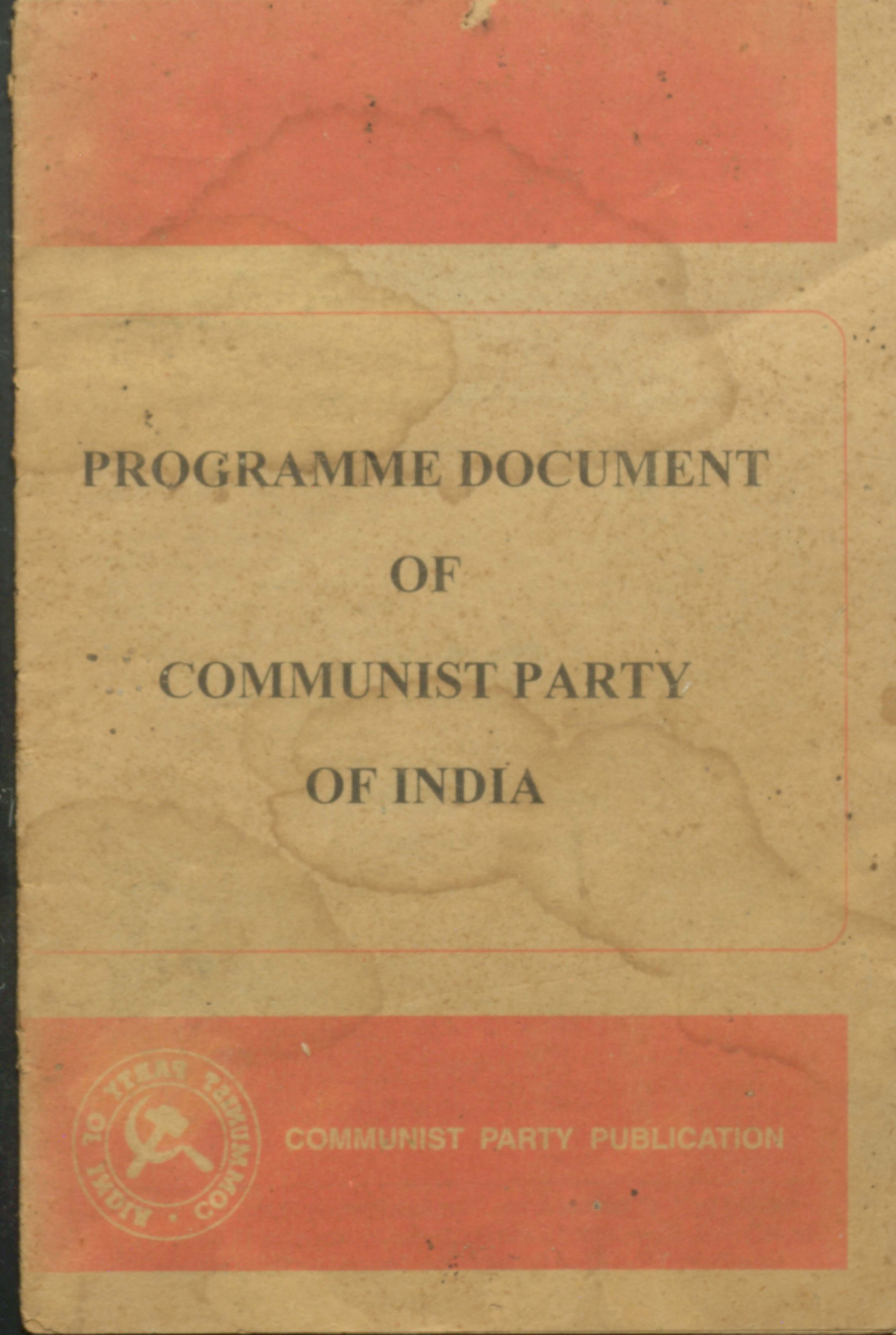 Programme document of communist party of india