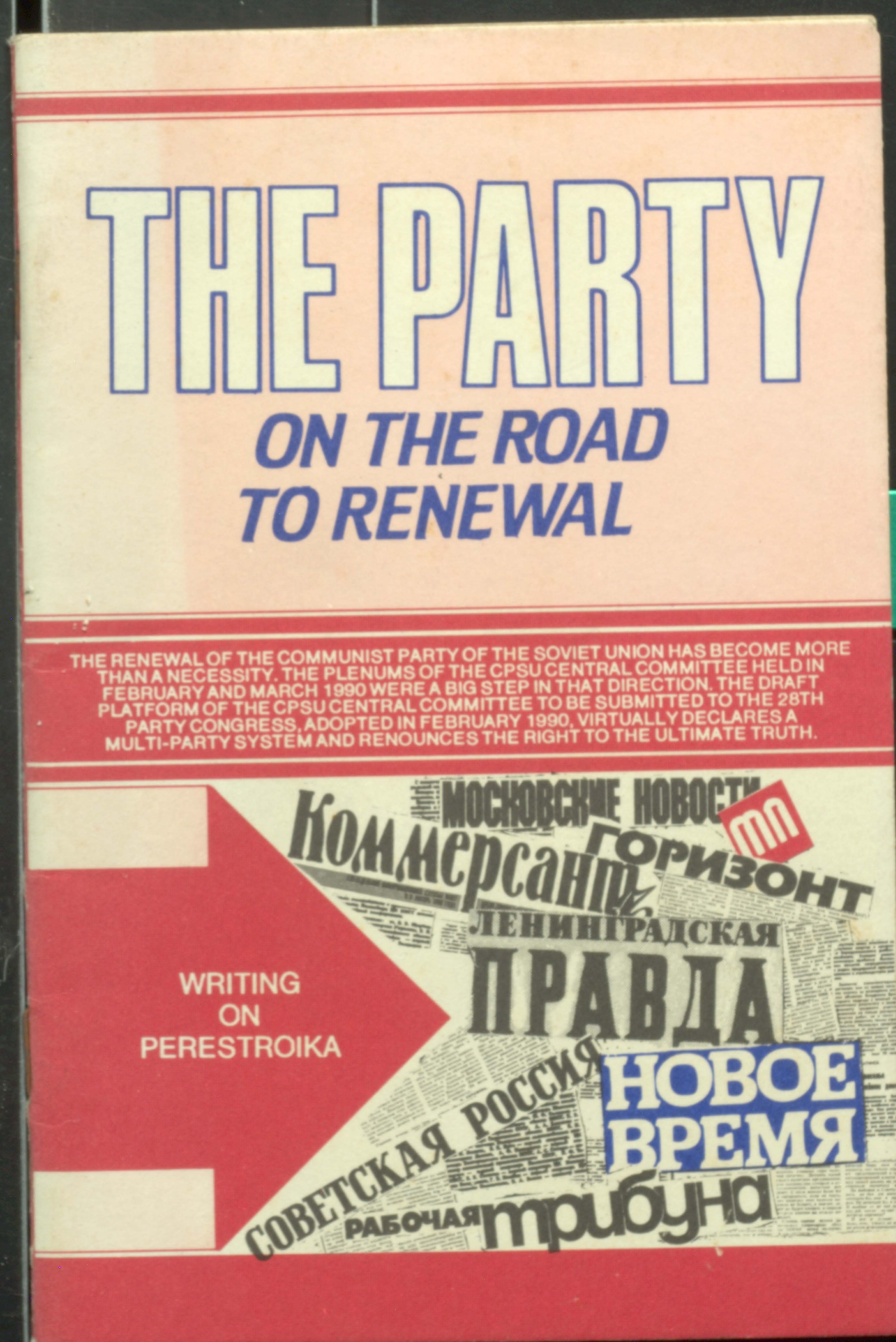 The party on the road to renewal