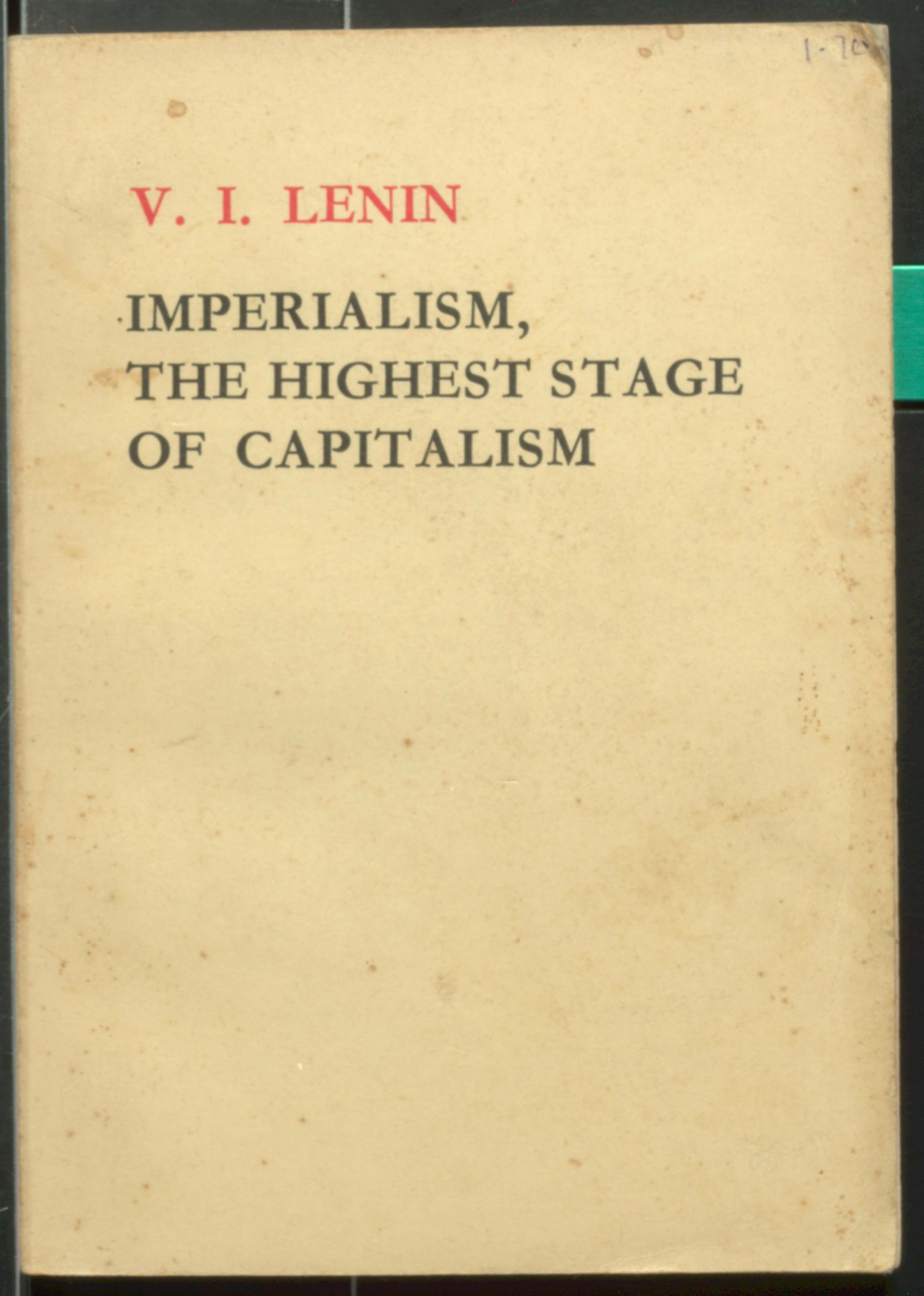 V.I.Lenin imperialism,the highest stage of capitalism | Sundarayya ...