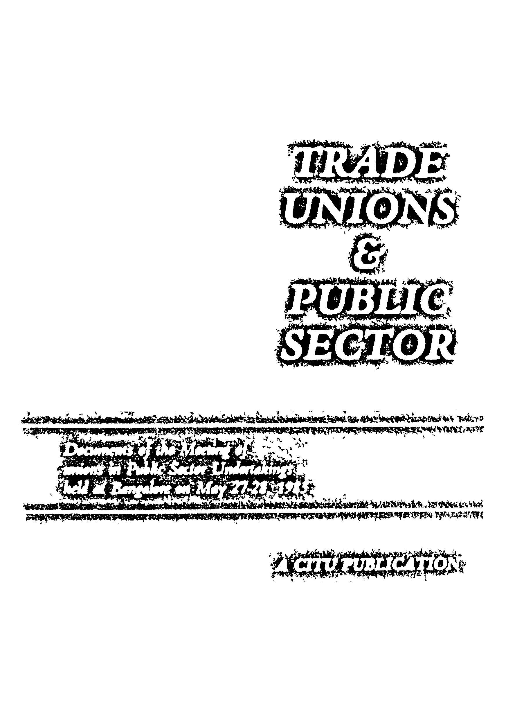 Trade unions & public sector