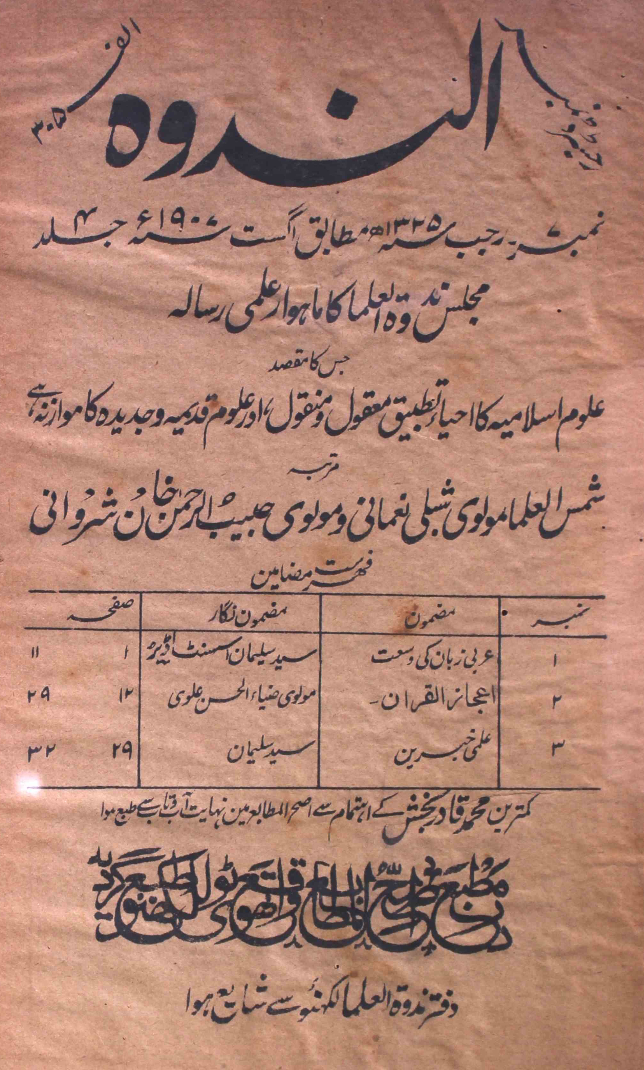 Al-nadwa-shumara-number-007-habibur-rahman-khan-sharvani-shibli-nomani-magazines-2