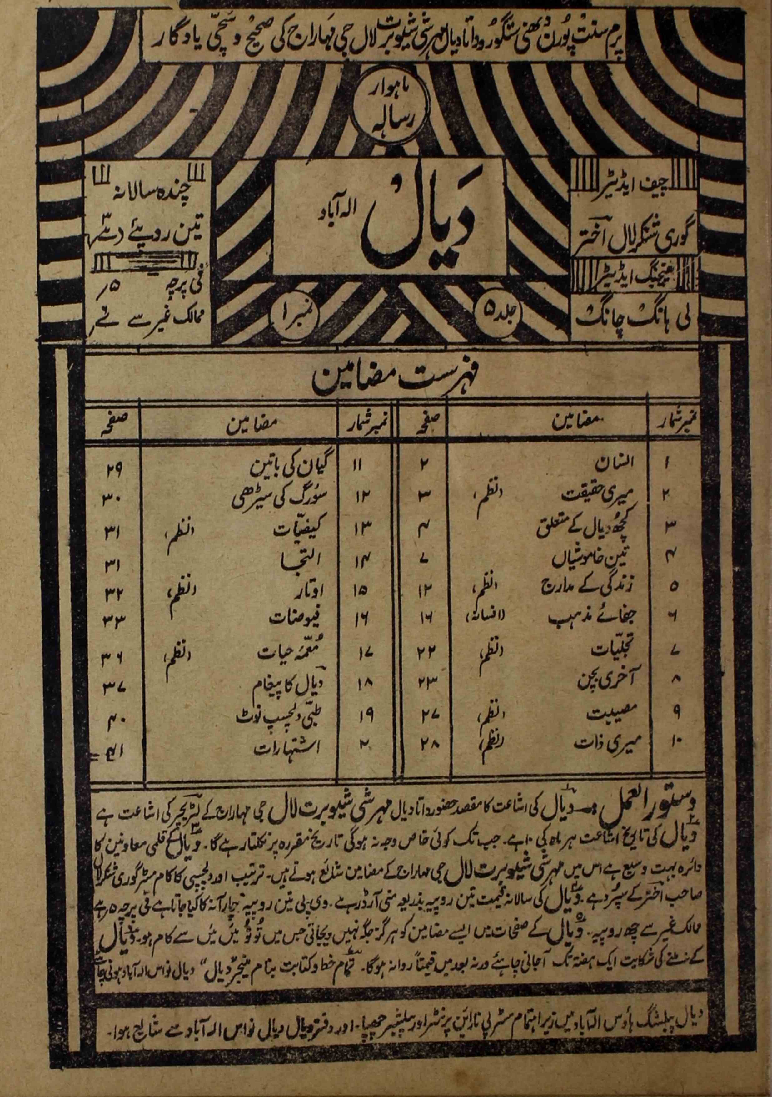 Dayaal-shumara-number-001-munshi-gauri-shankar-lal-akhtar-magazines