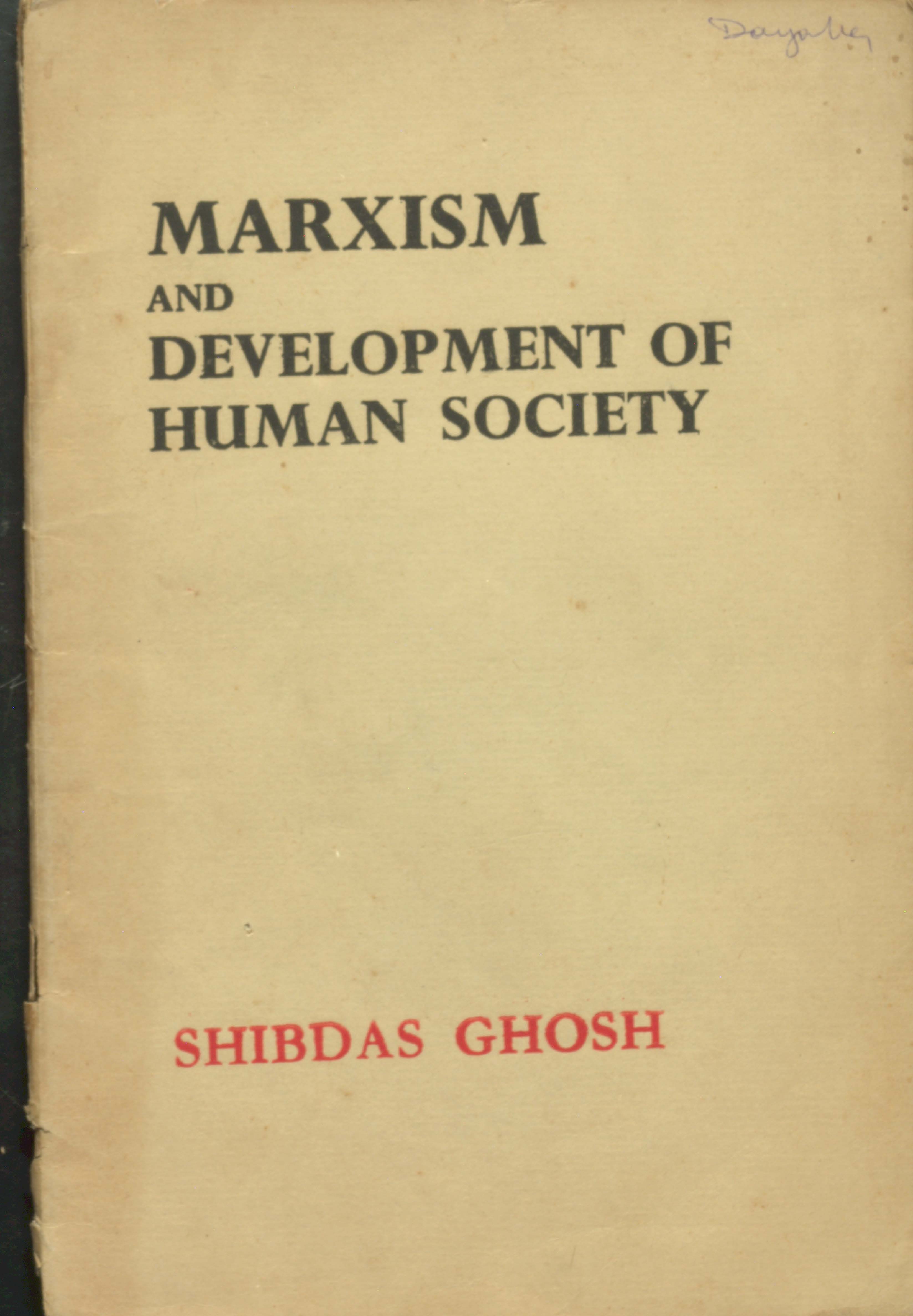 Marxism And Development Of Human Society