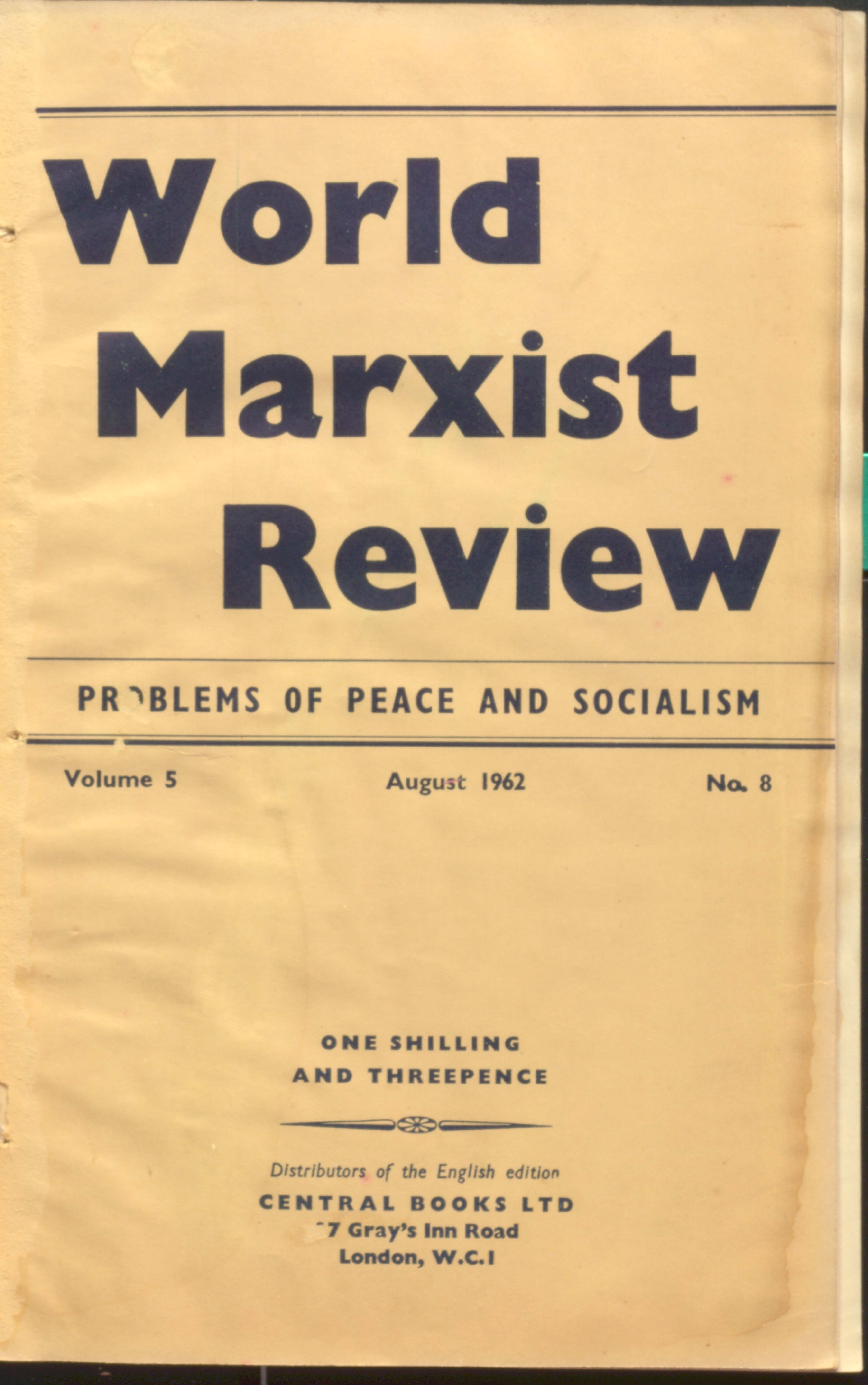 World Marxist Review (V-5 August-1962 N.8)